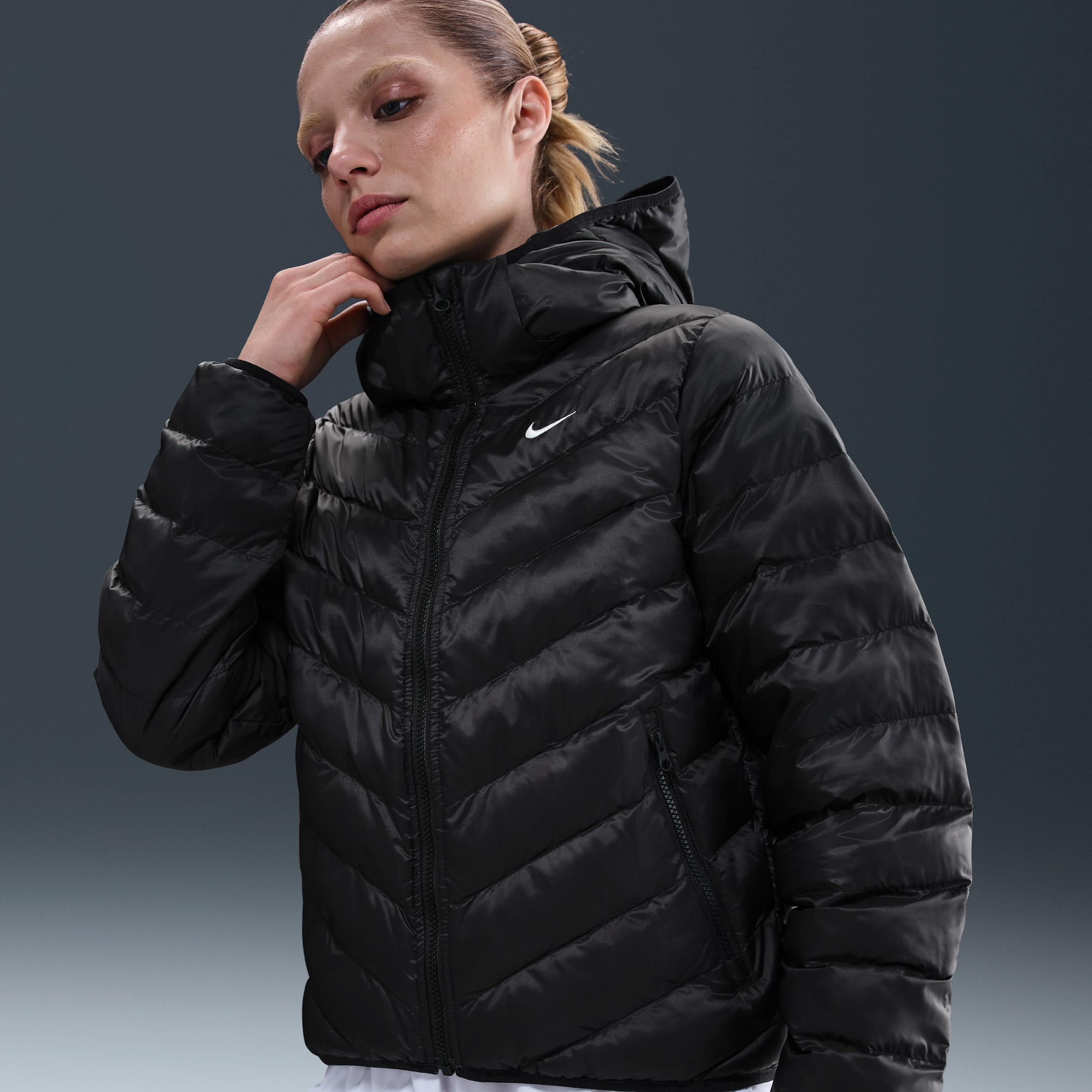 Womens Nike Sportswear Windpuffer Therma-FIT Hooded Puffer | HV2457-010 Product Image