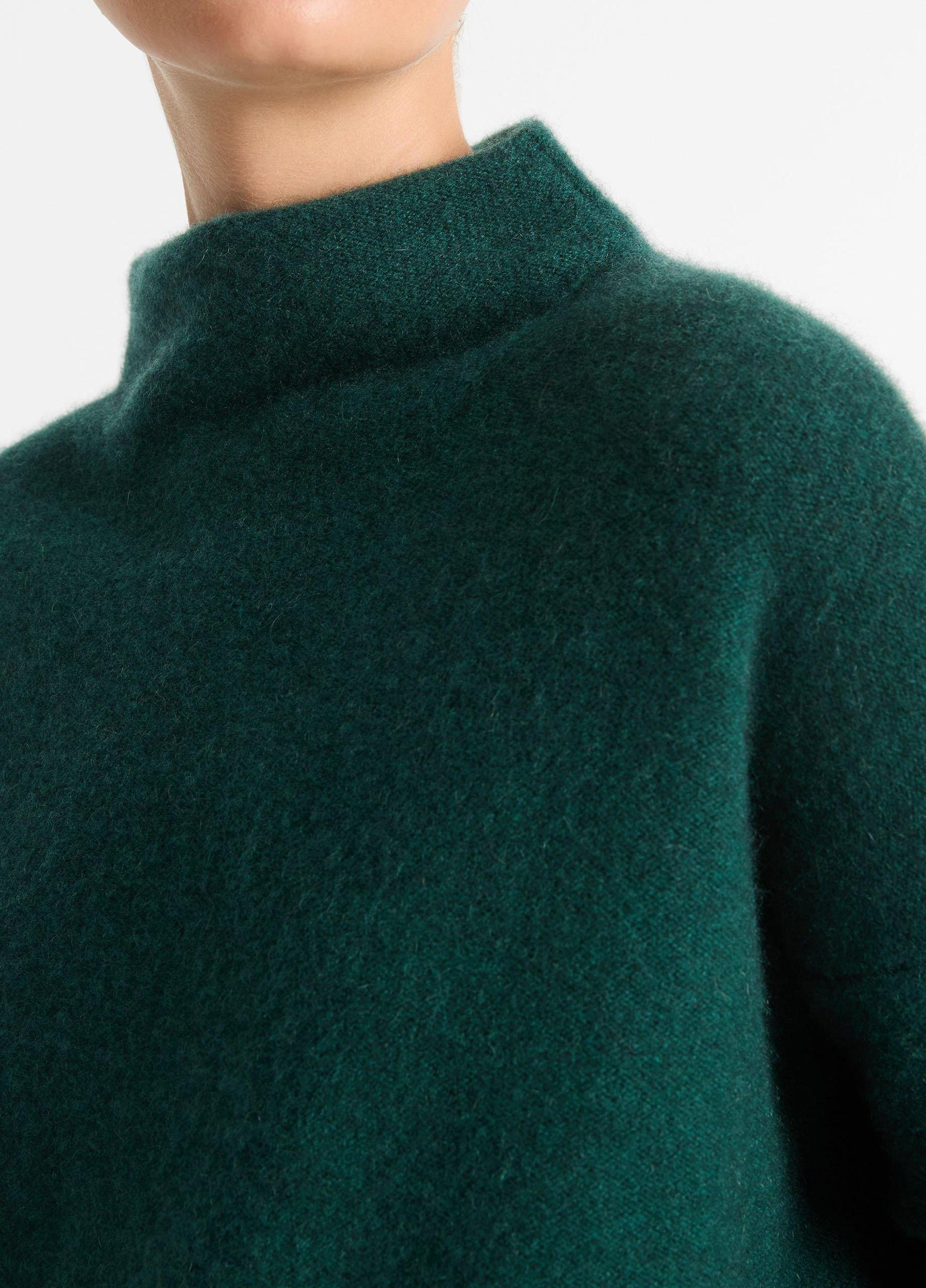 Plush Cashmere Funnel-Neck Sweater Product Image