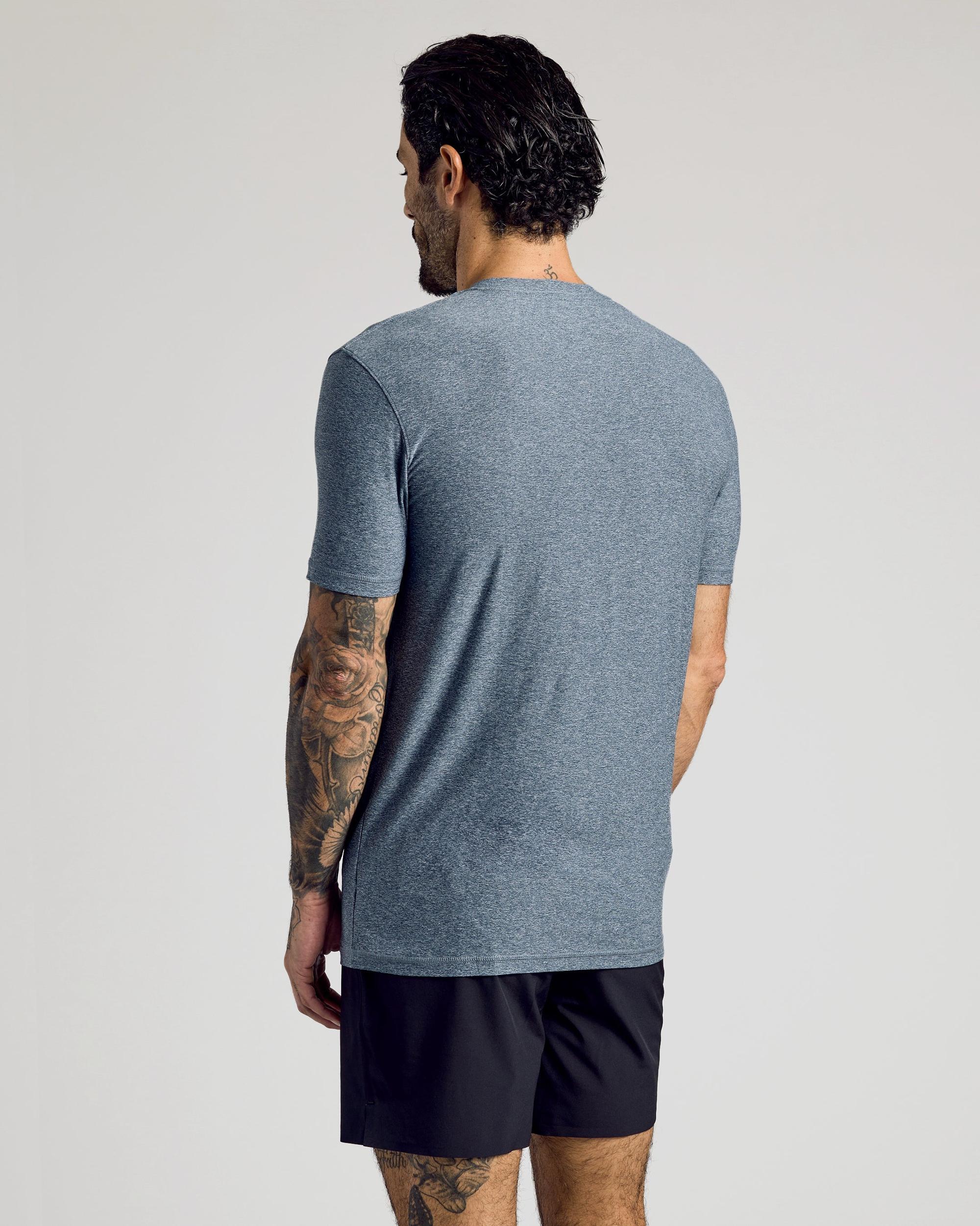 Heather Navy Active Crew Neck Tee Product Image