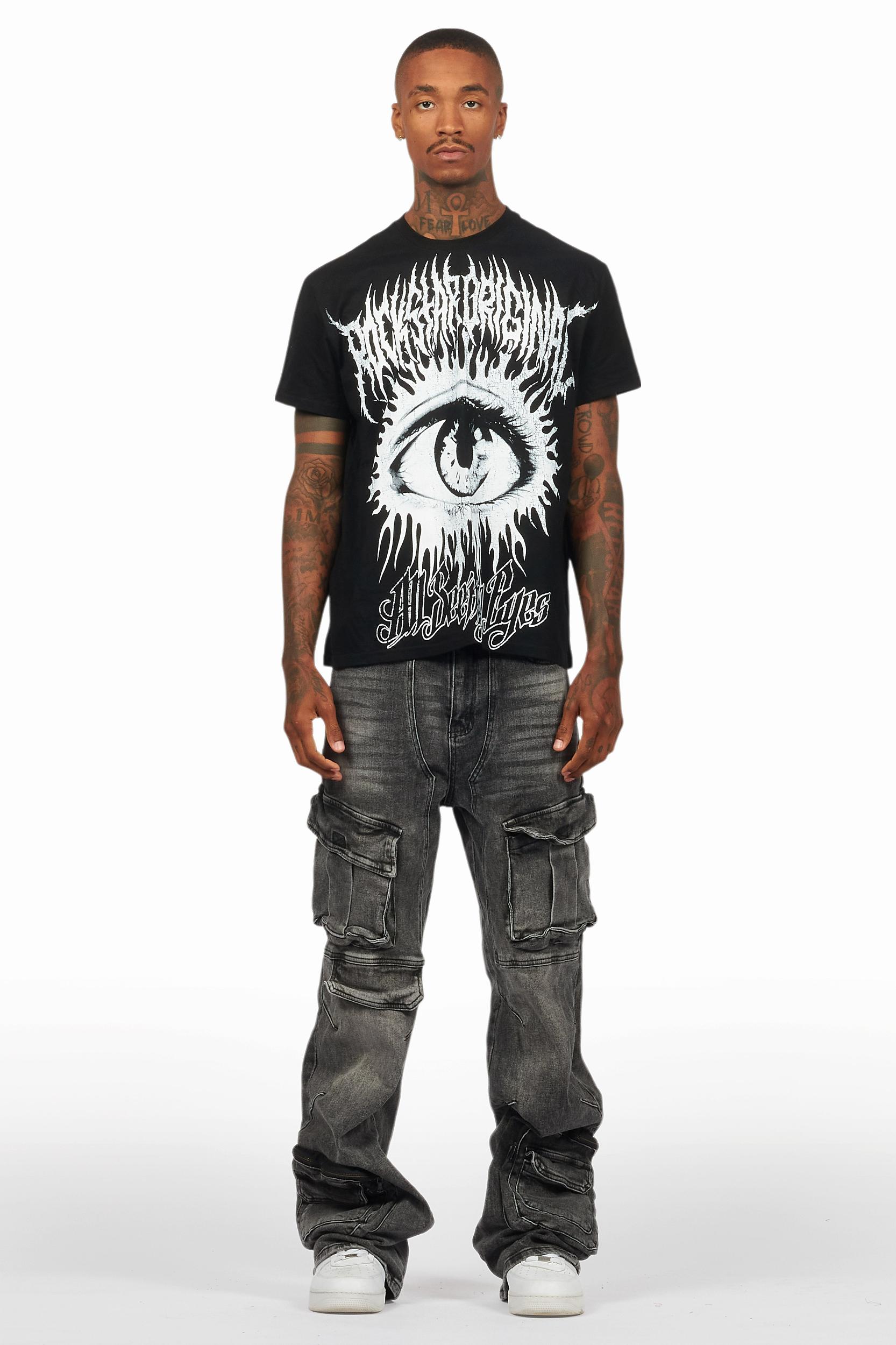 Velo Black Baggy Fit Jean Male Product Image