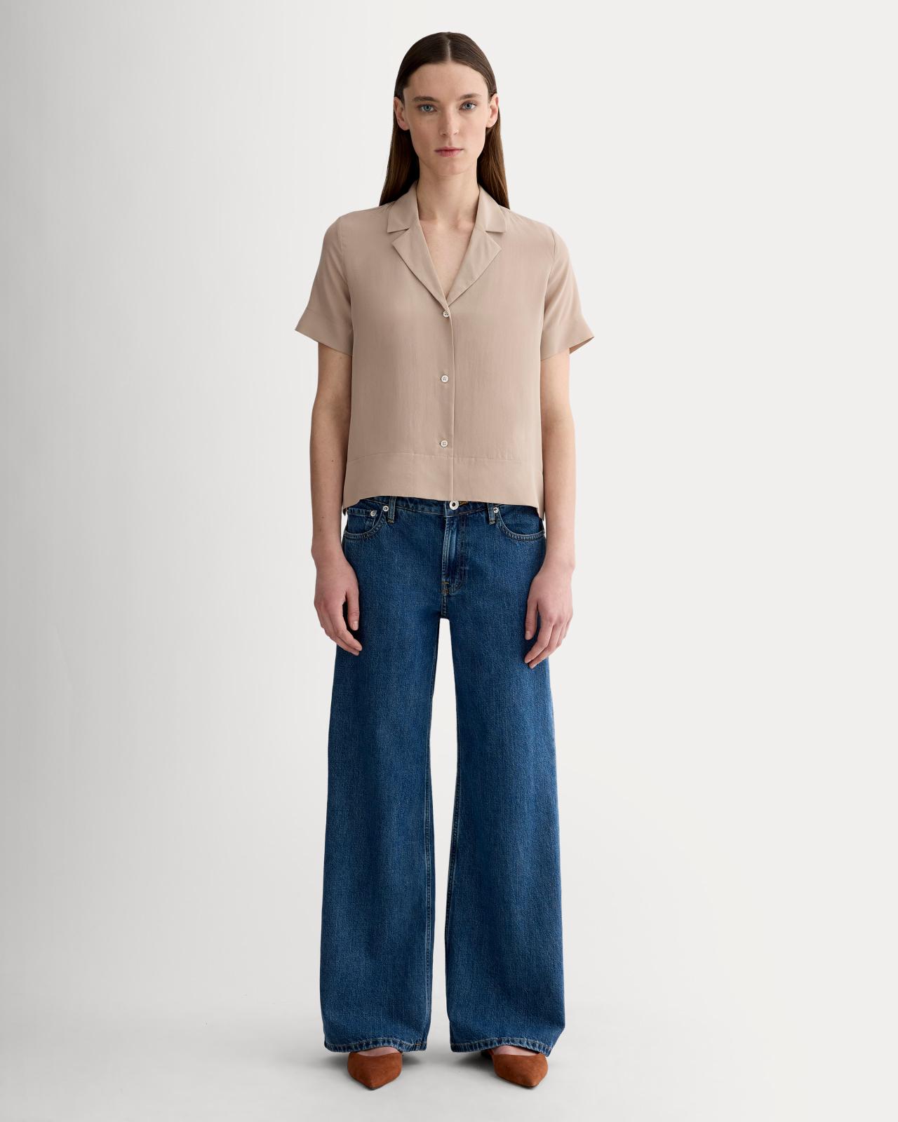 Womens Notch Shirt in Washable Silk by Everlane Product Image