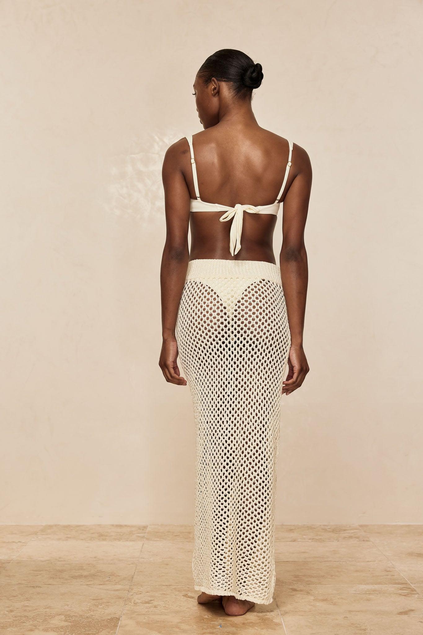 Cape May Skirt - Ivory Crochet Product Image