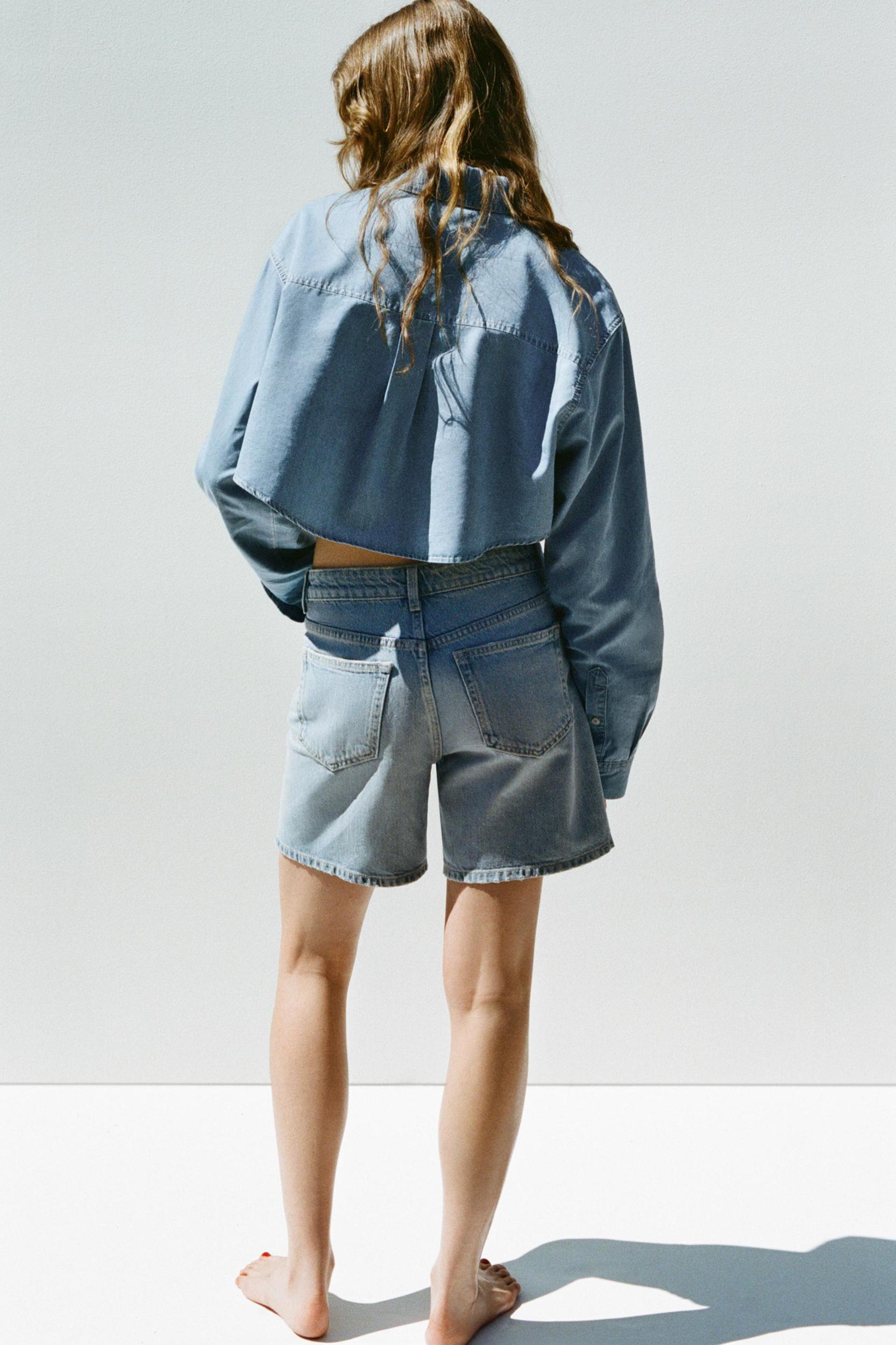TRF MID-RISE DENIM SHORTS Product Image
