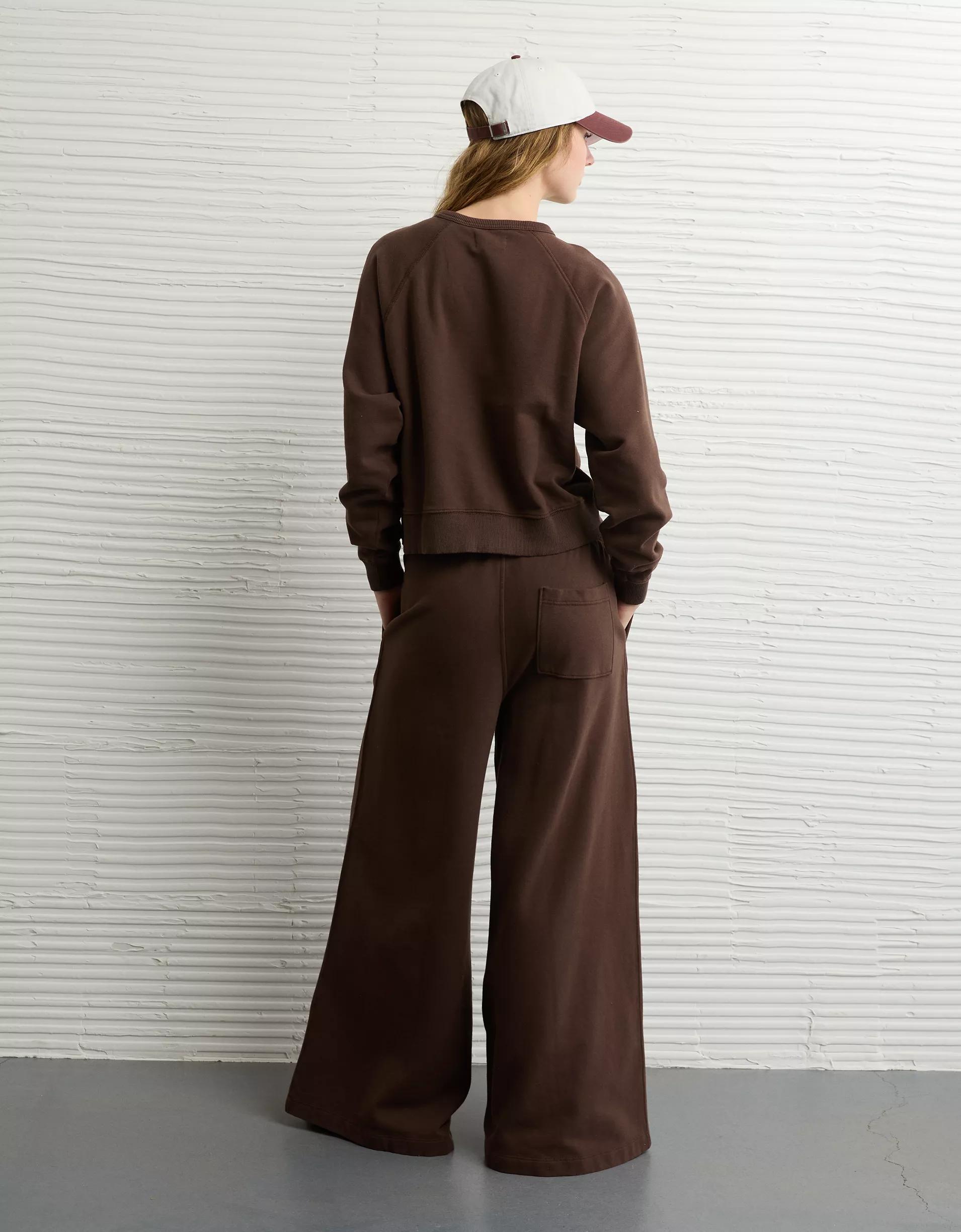 AE Cropped Raglan Sweatshirt Product Image