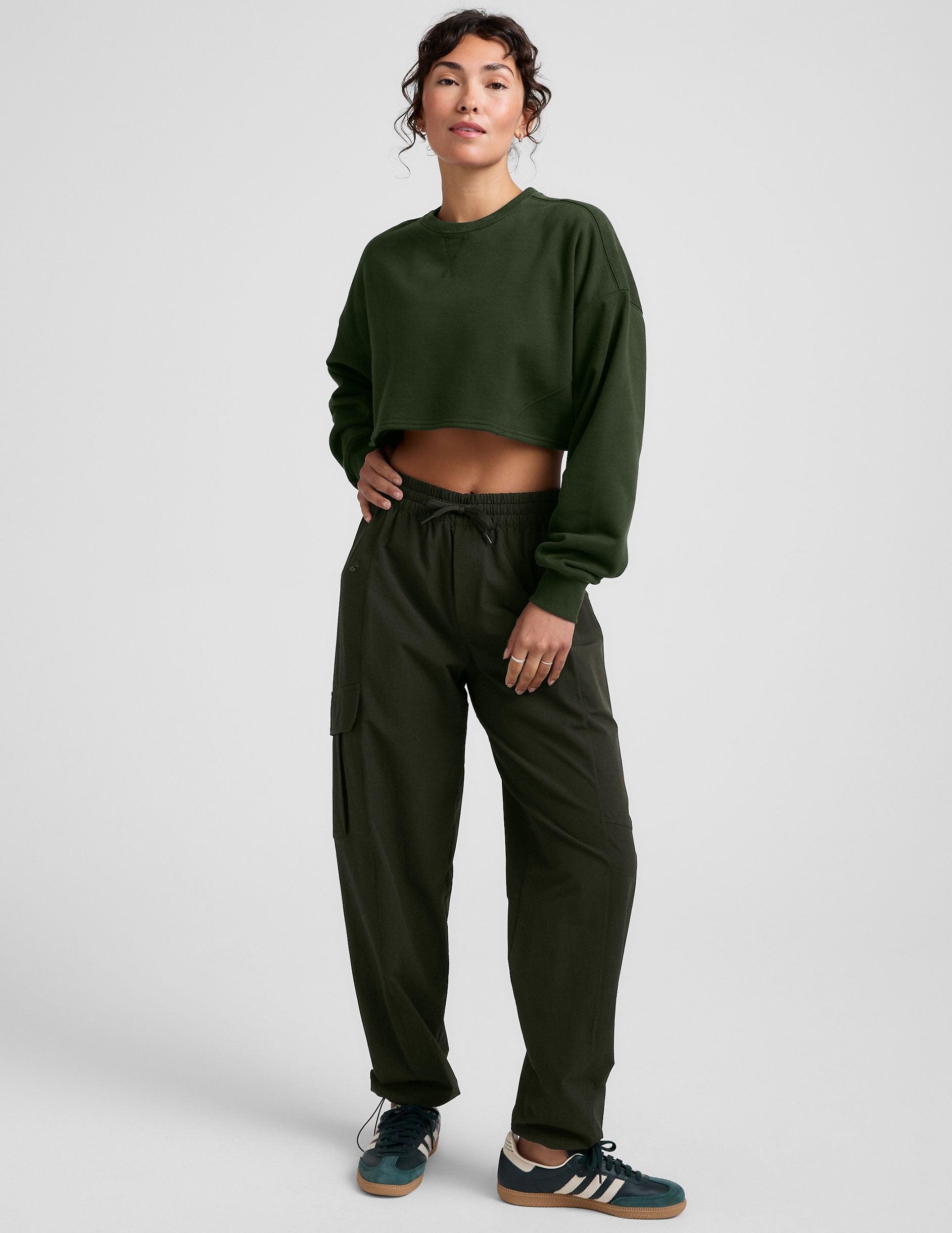 LuxeFleece Cropped Sweatshirt Product Image