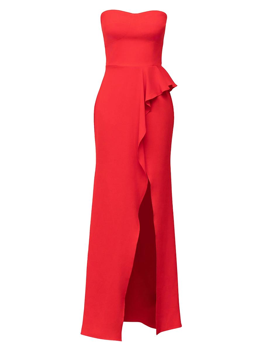 Womens Kai Stretch Crepe Strapless Gown Product Image