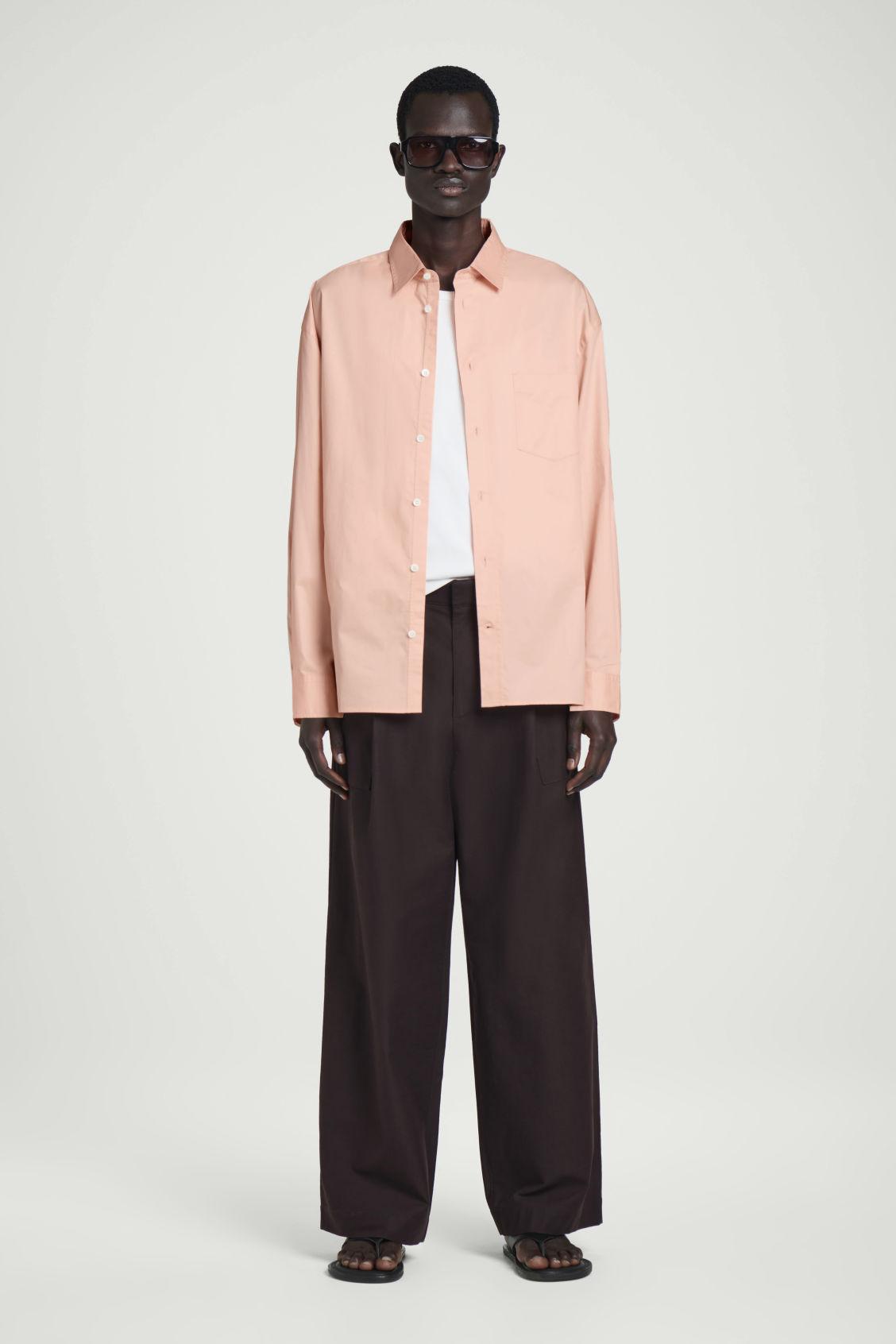 WIDE OVERSIZED COTTON OXFORD SHIRT Product Image