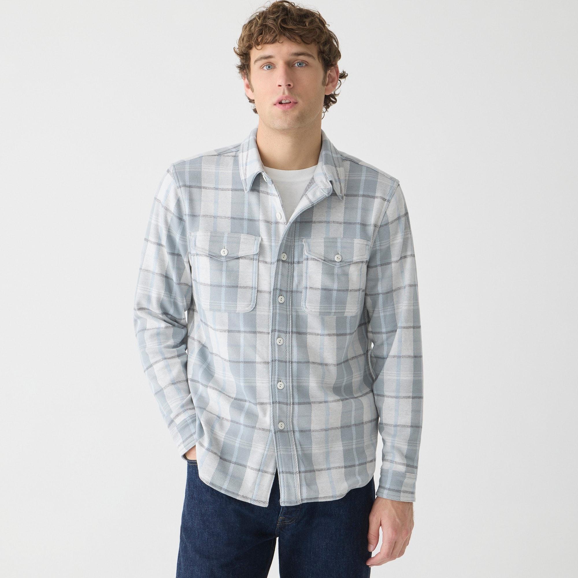Seaboard soft-knit shirt in plaid Product Image