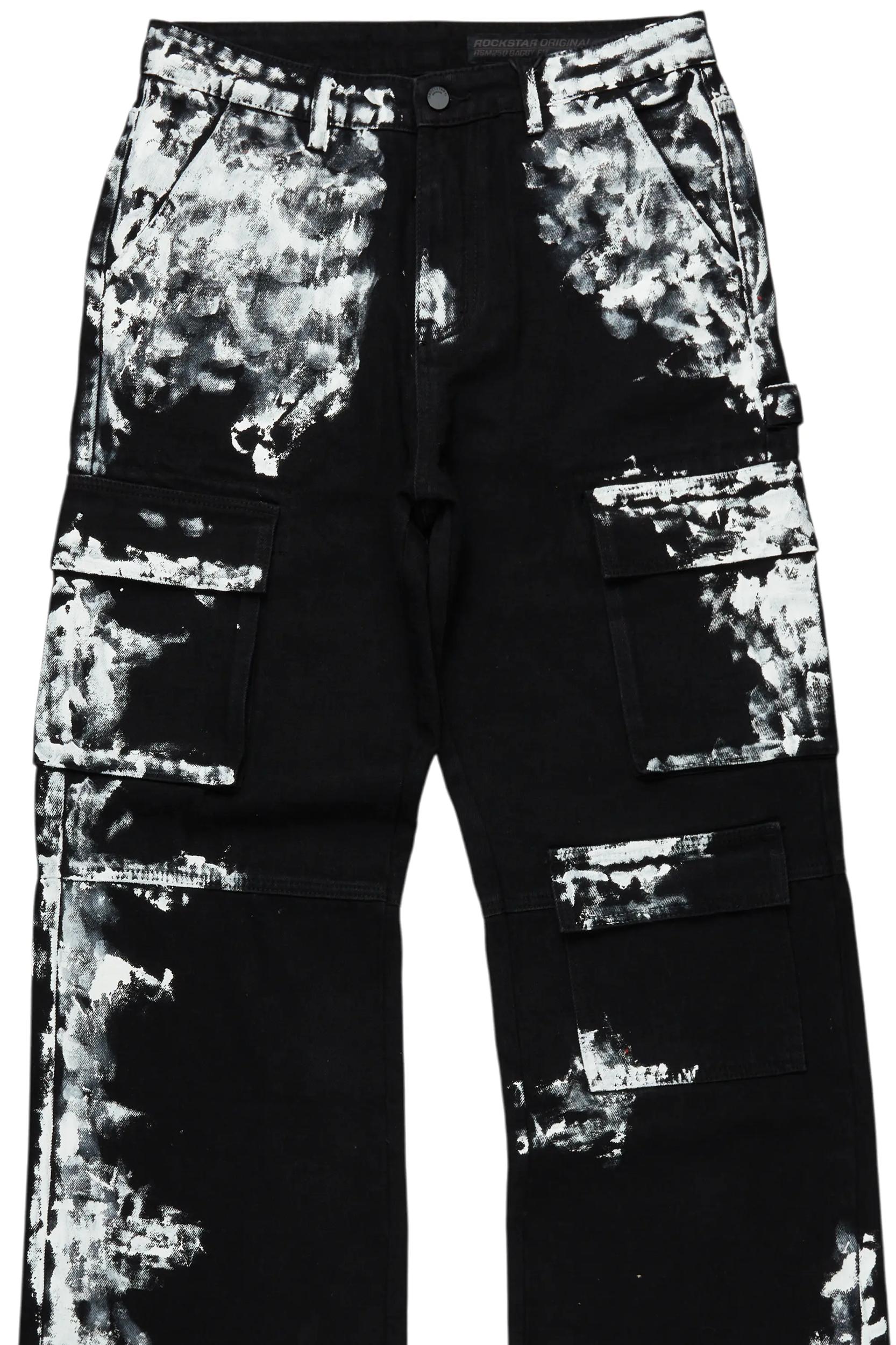 Baha Black Painter Baggy Cargo Jean Male Product Image