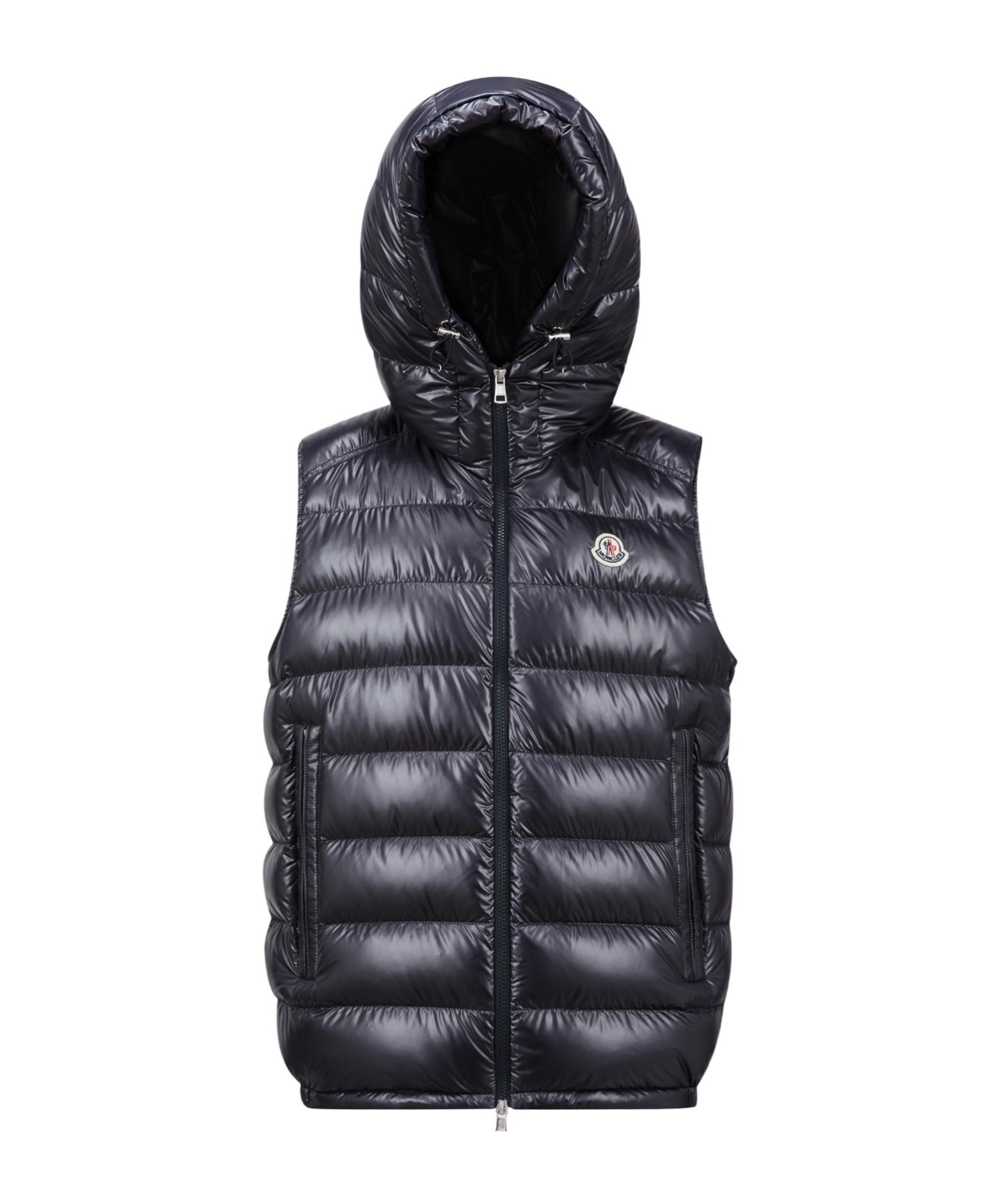 MONCLER High Collar Puffer Quilted Sleeveless Jacket In Black Product Image