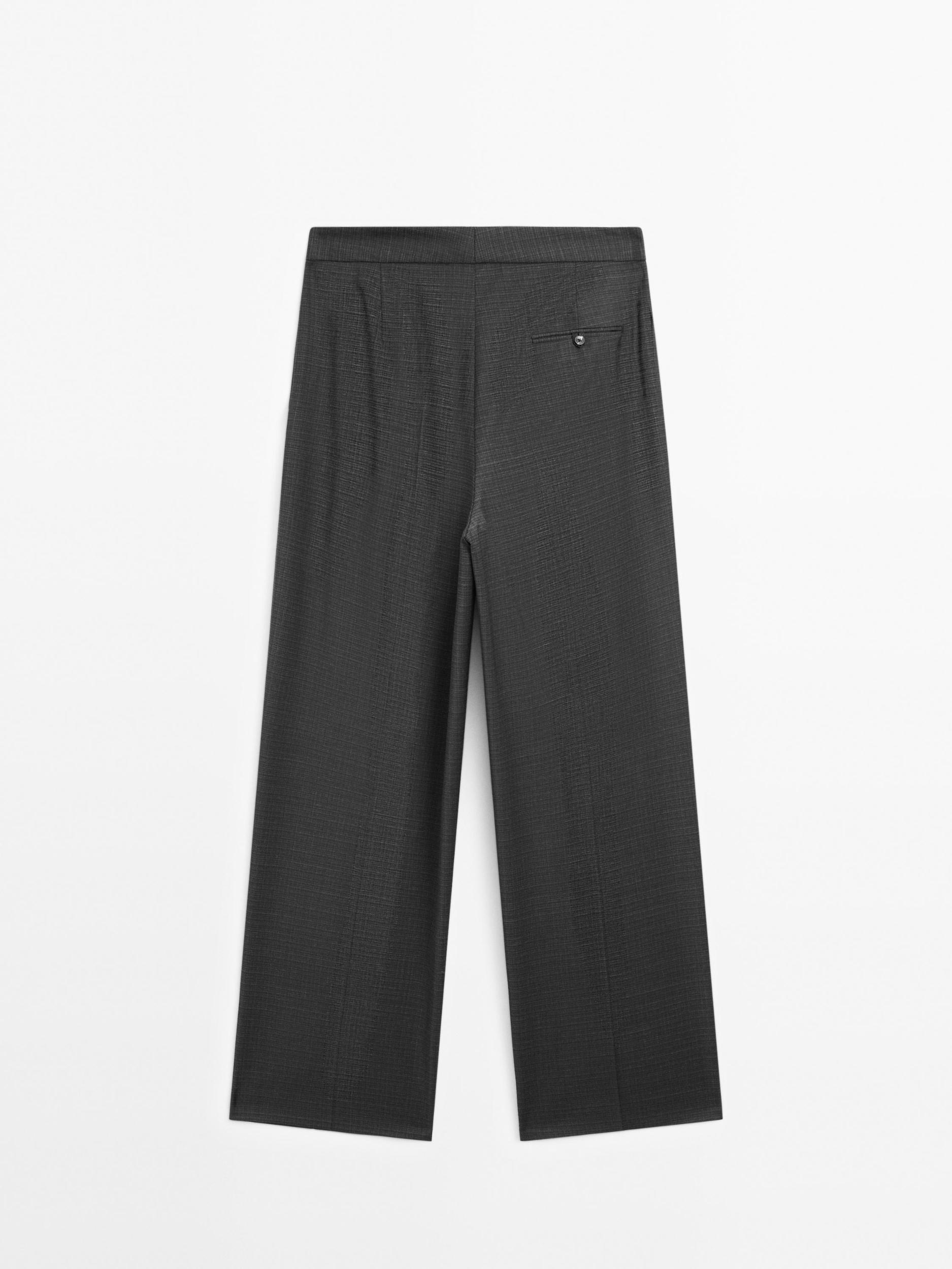 Wool blend darted trousers Product Image