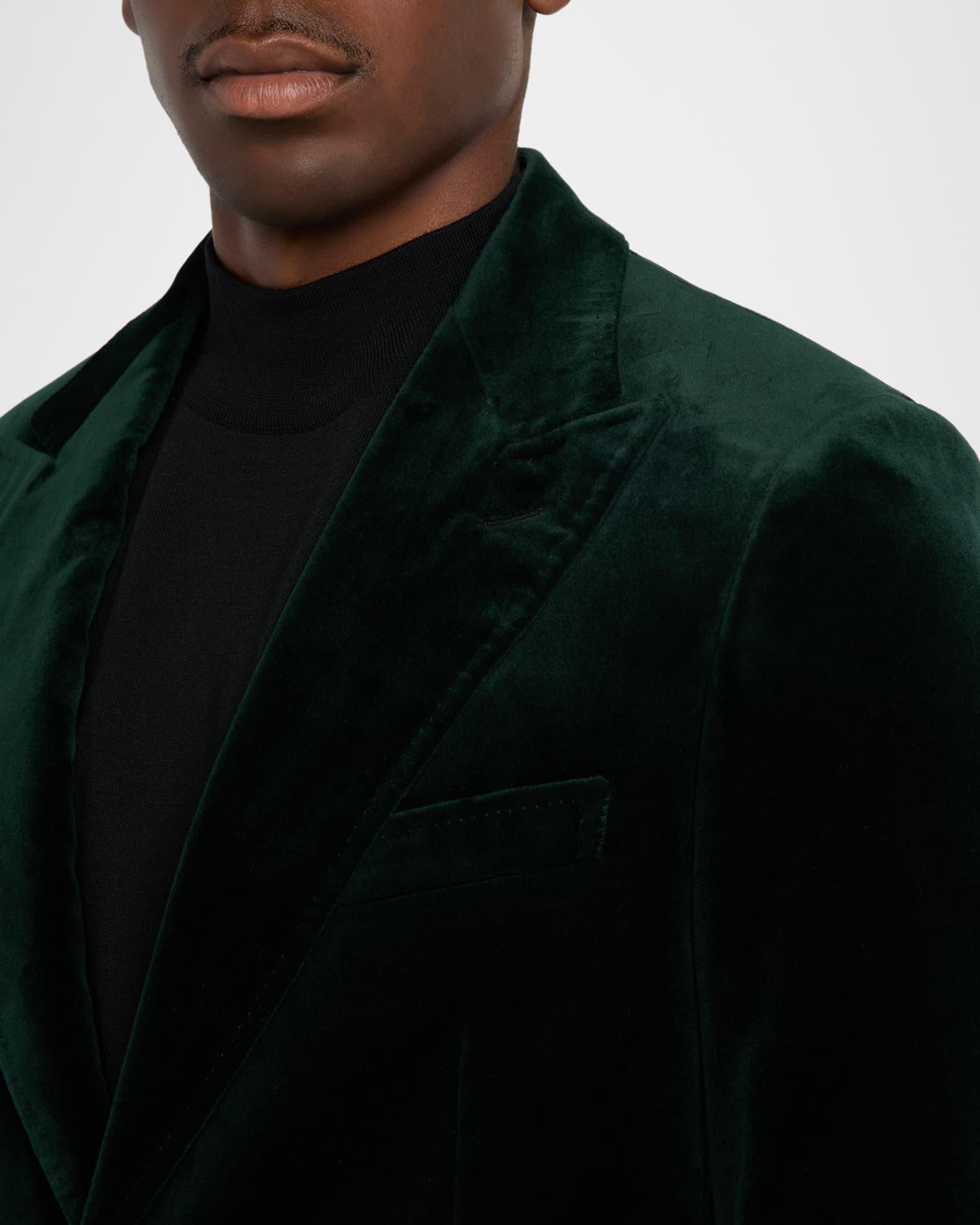 Men's Velvet Single-Breasted Blazer Product Image
