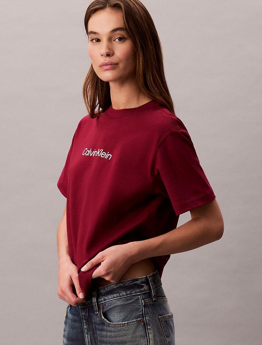 Standard Logo Boxy Fit Crewneck T-Shirt Product Image