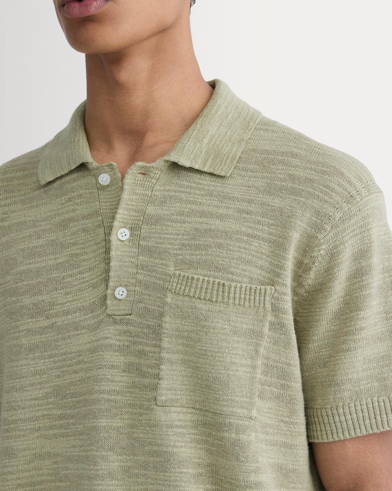 Mens Cotton Linen Polo T-Shirt by Everlane Product Image