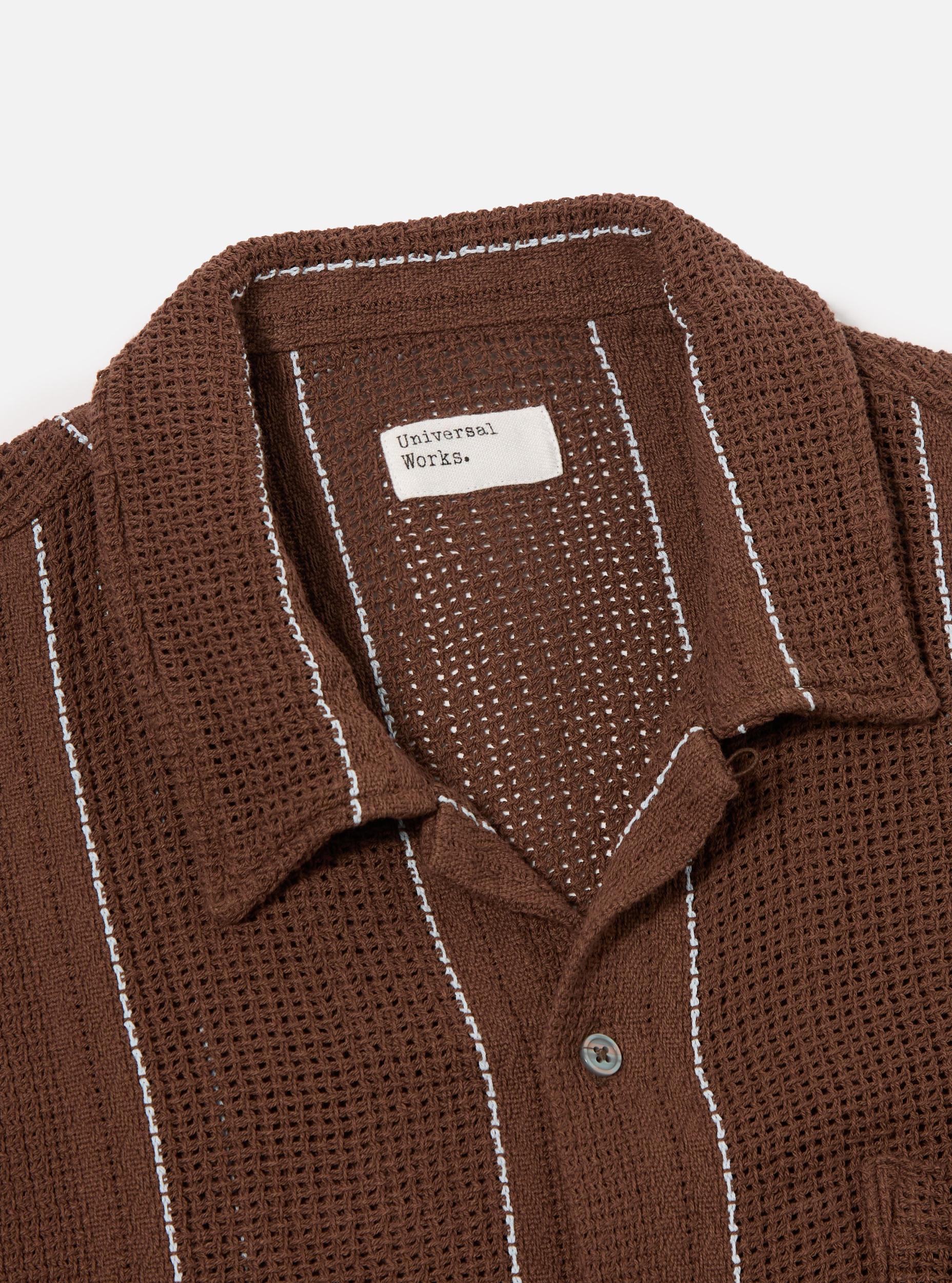 Brown Reef Stripe Cotton Road Shirt Product Image