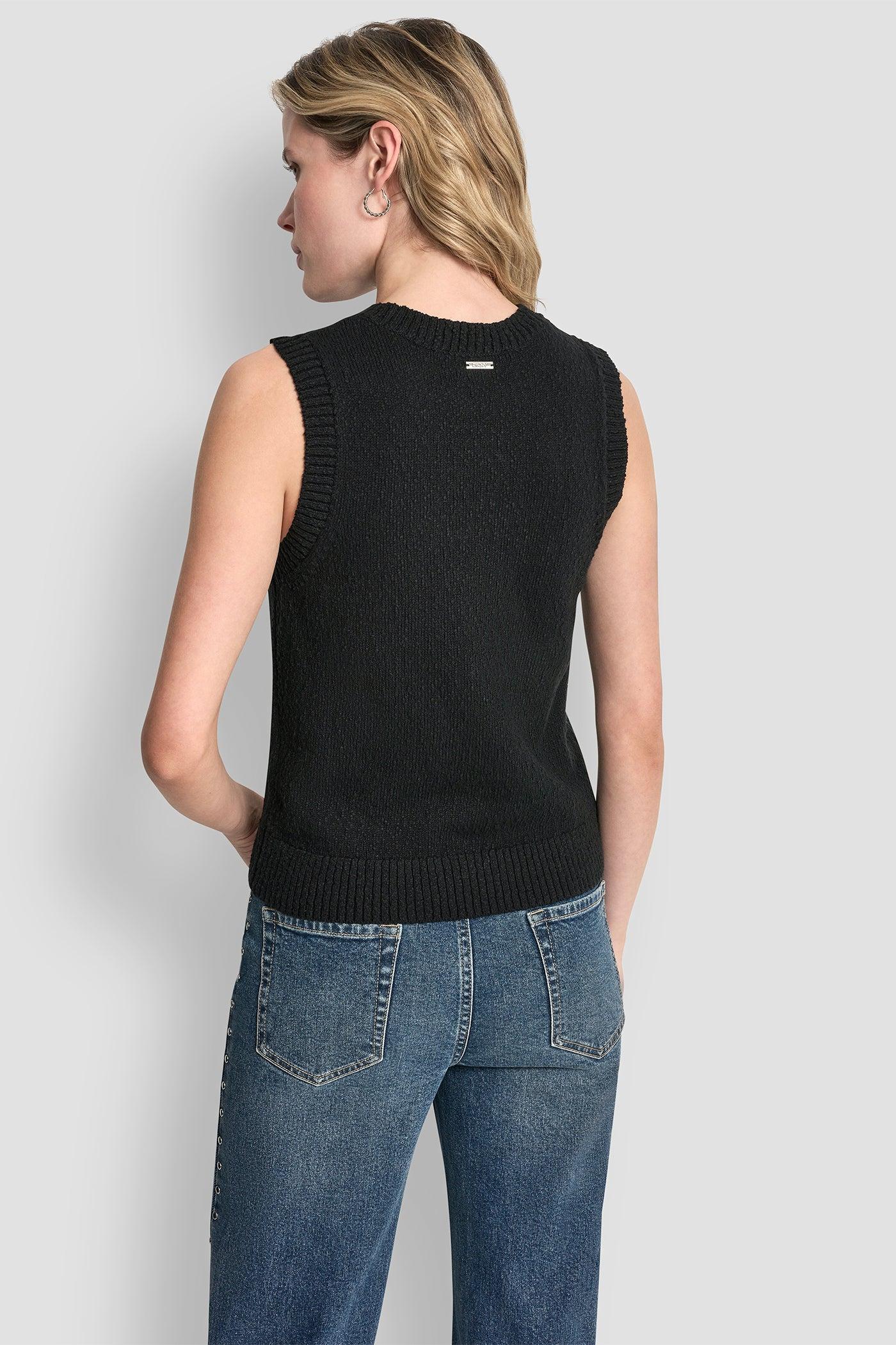 CREW NECK SLEEVELESS SWEATER Product Image