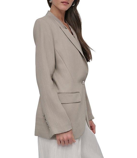 DKNY by Donna Karan Stand Peak Lapel Collar Blazer Product Image