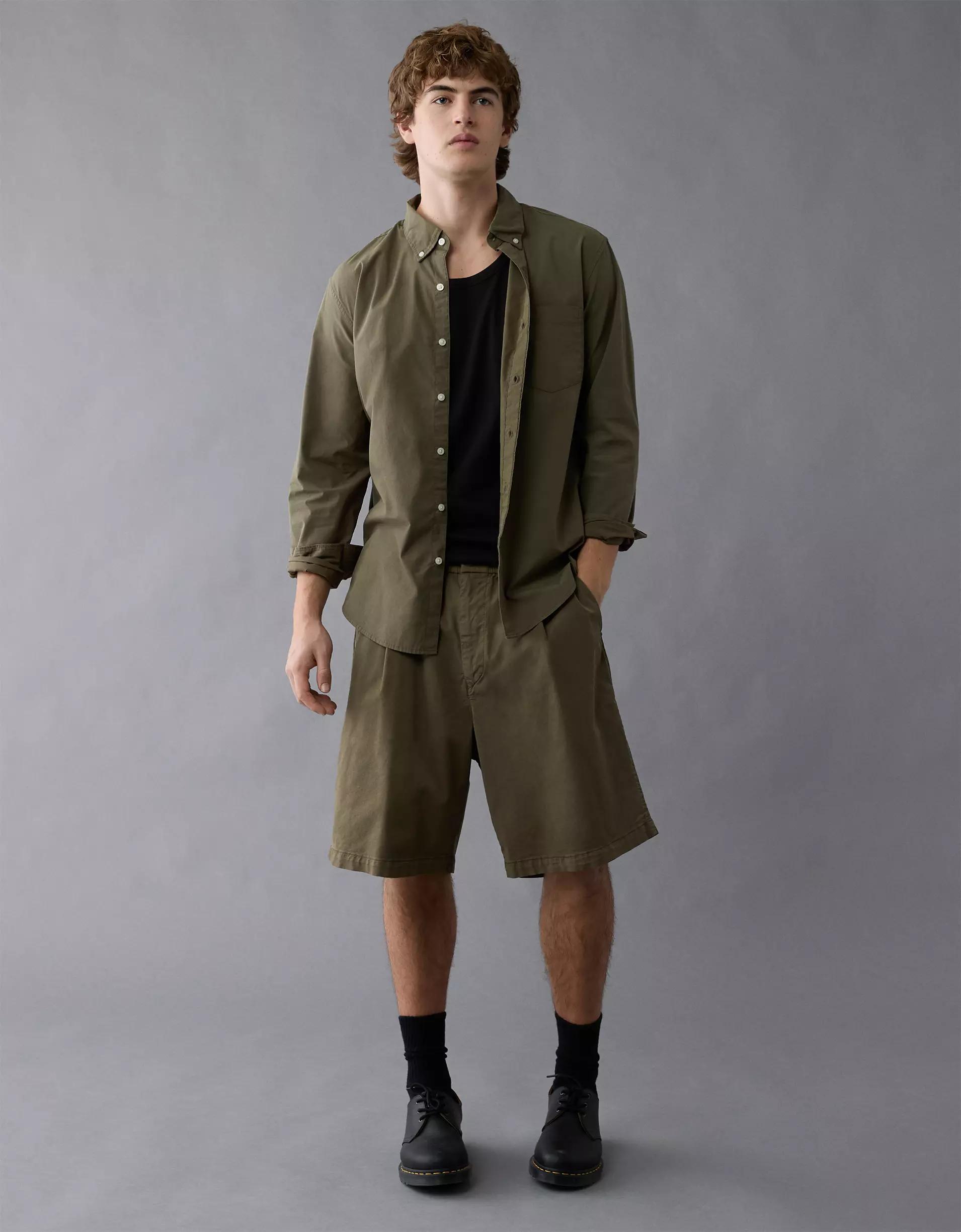 AE Everyday Poplin Button-Up Shirt Product Image