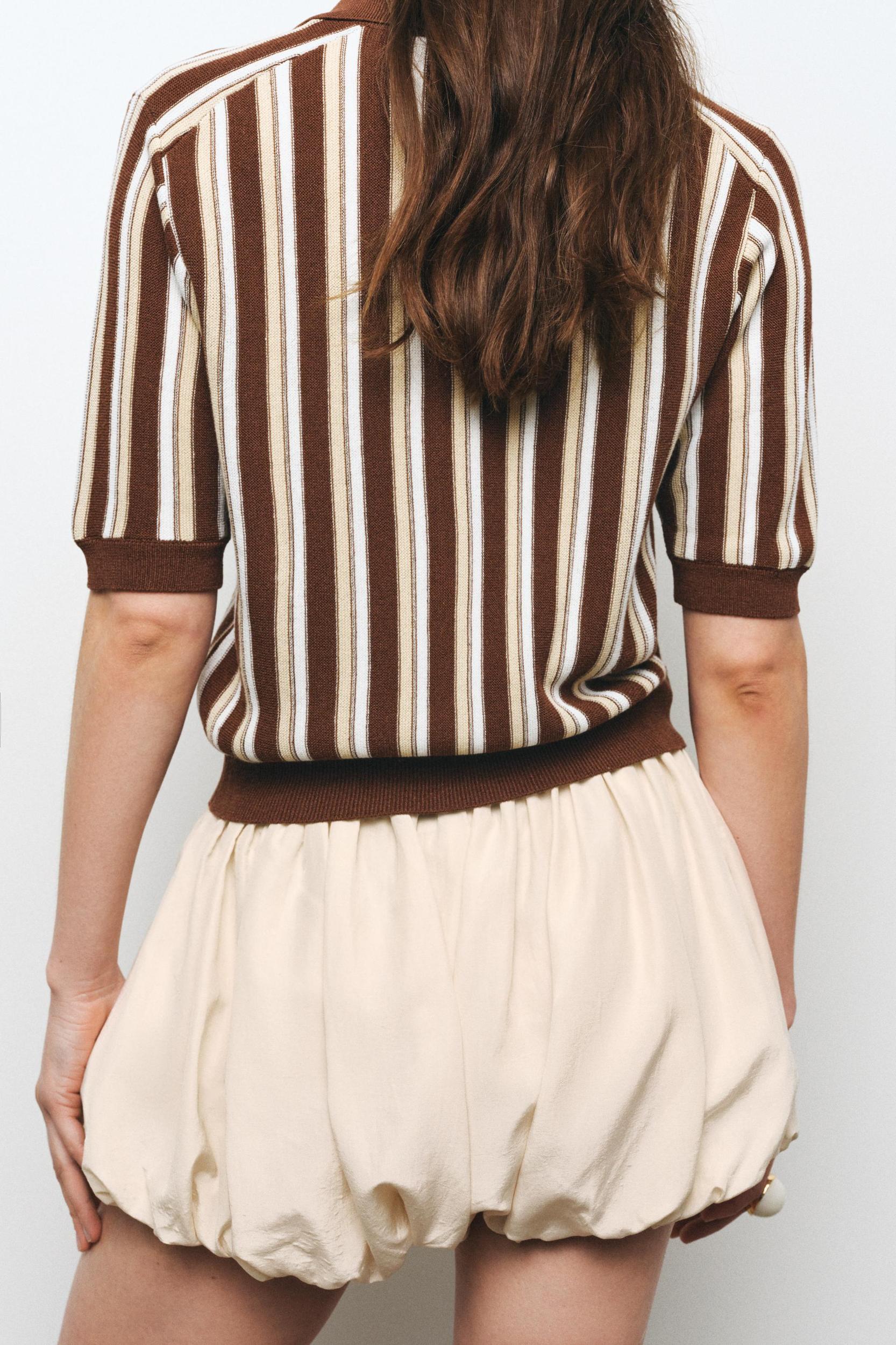 STRIPED POLO CARDIGAN Product Image