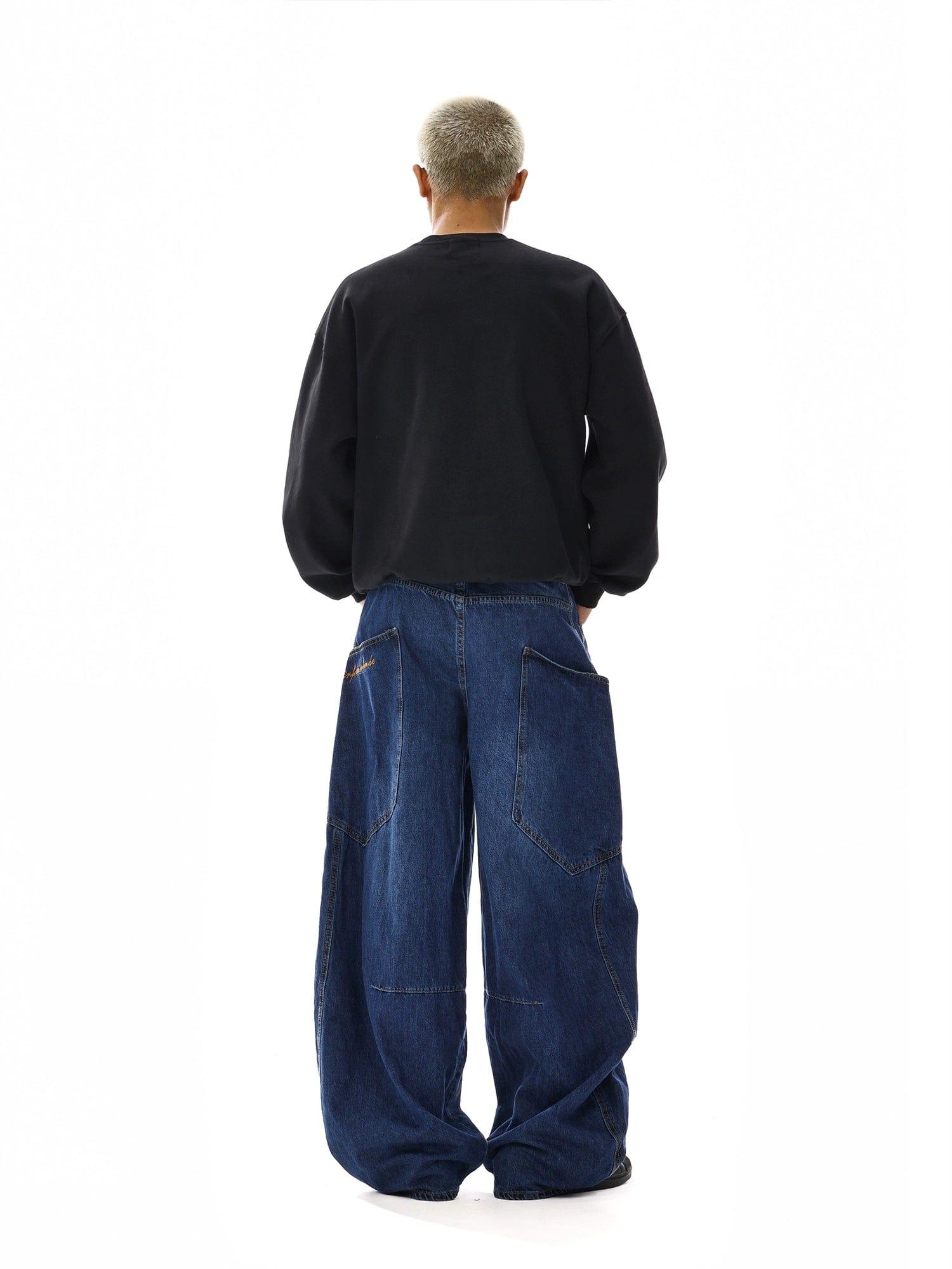 RT No. 12111 DARK BLUE WORKWEAR BAGGY JEANS Product Image