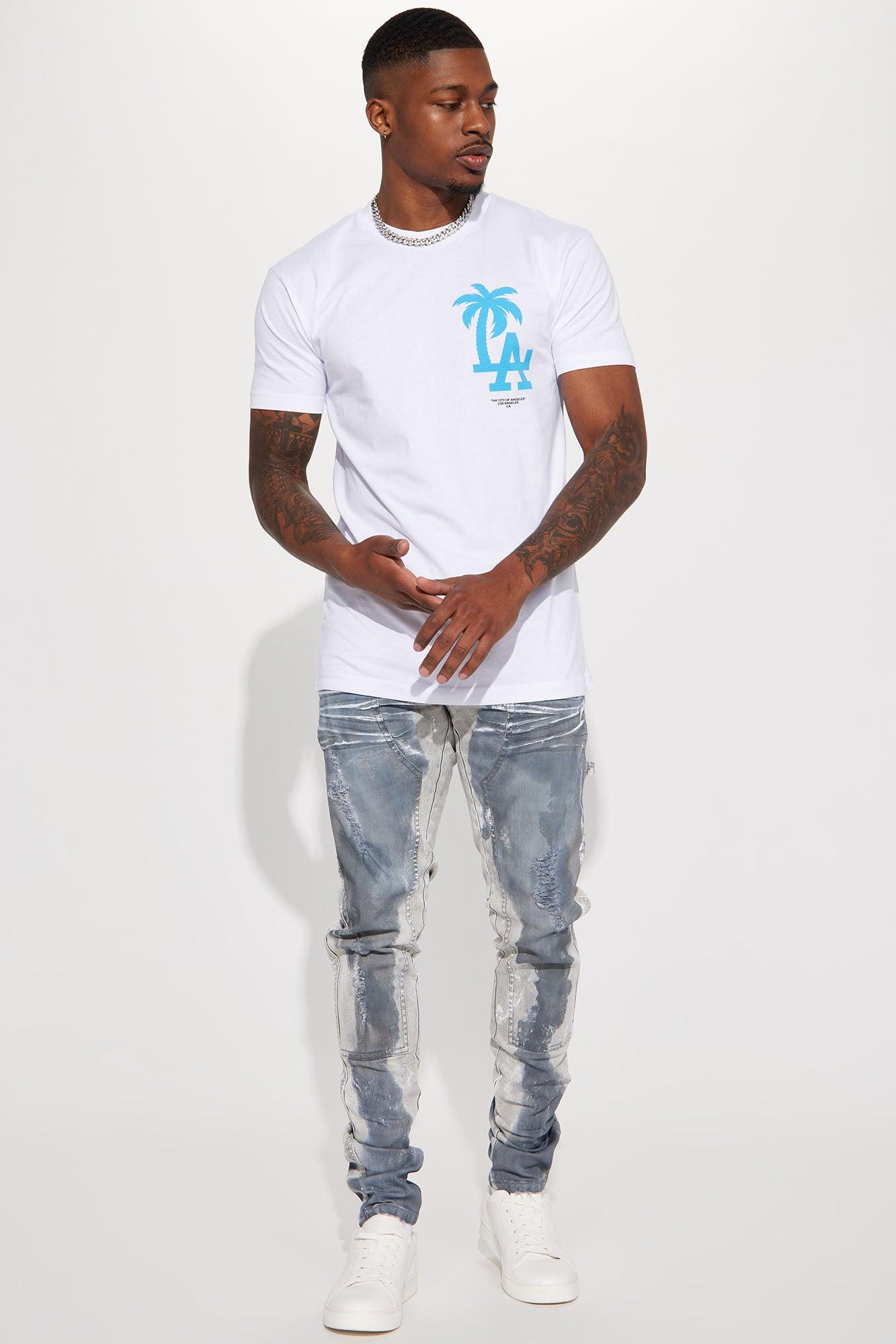 LA Palm Tree Short Sleeve Tee - White Product Image