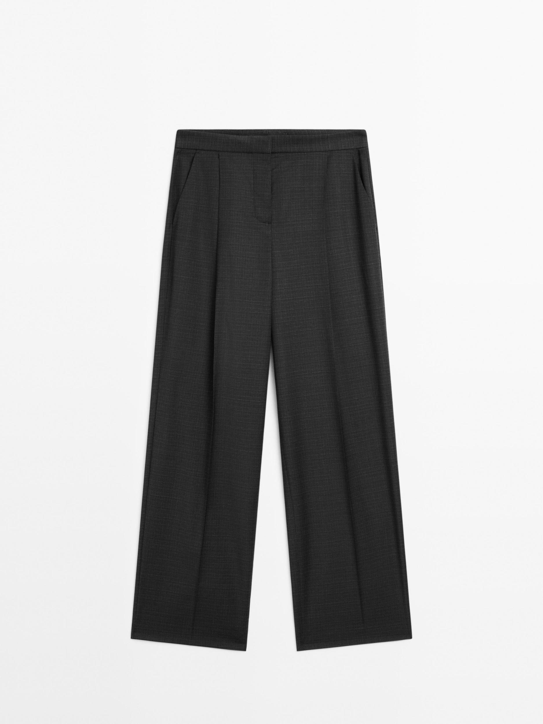 Wool blend darted trousers Product Image