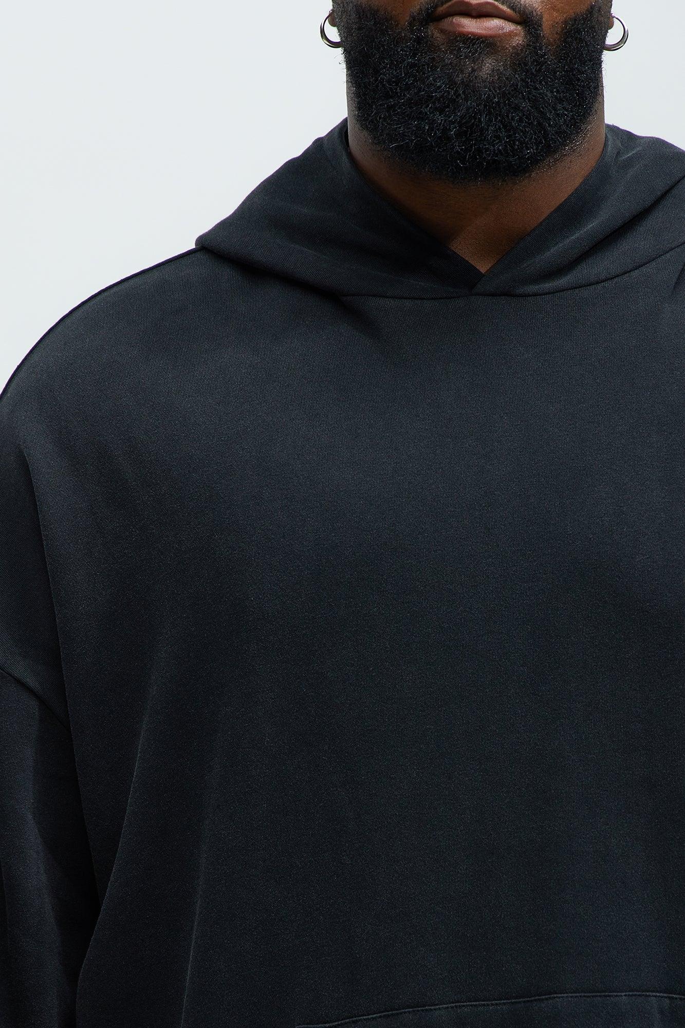 Ruffed Up Oversized Hoodie - Black Wash Product Image