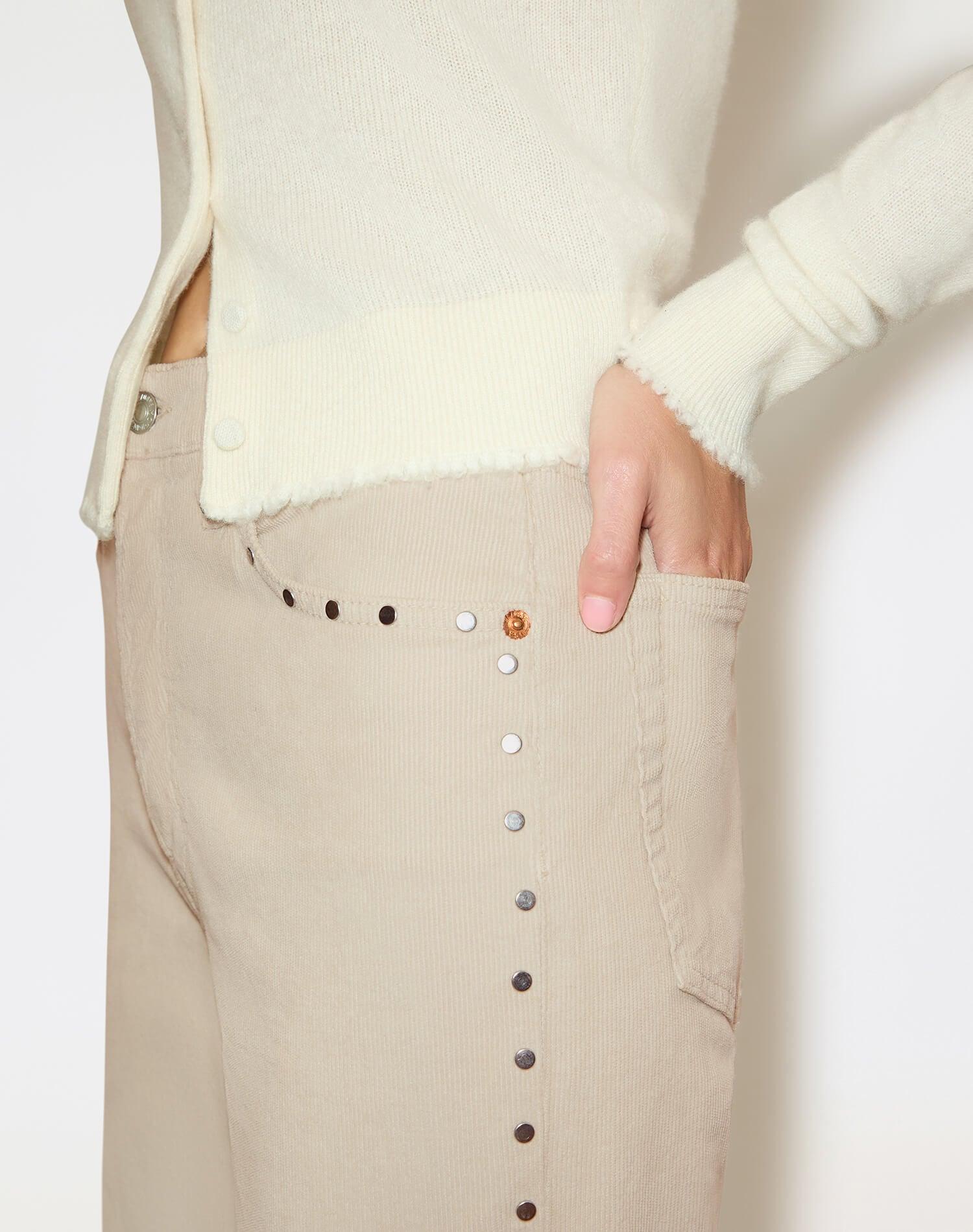 Cashmere Crewneck Cardigan - Ivory Female Product Image