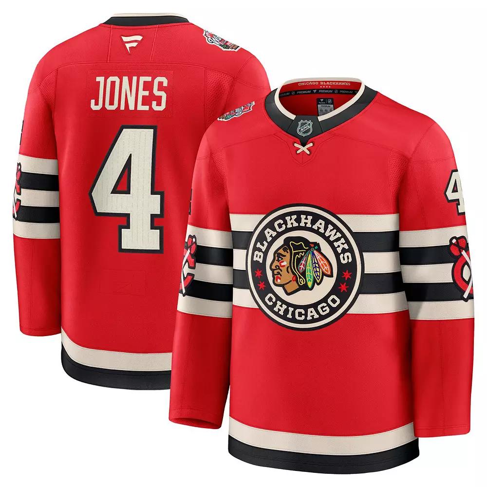 Men's Fanatics Seth Jones Red Chicago Blackhawks 2025 NHL Winter Classic Premium Player Jersey, Size: 42 Product Image