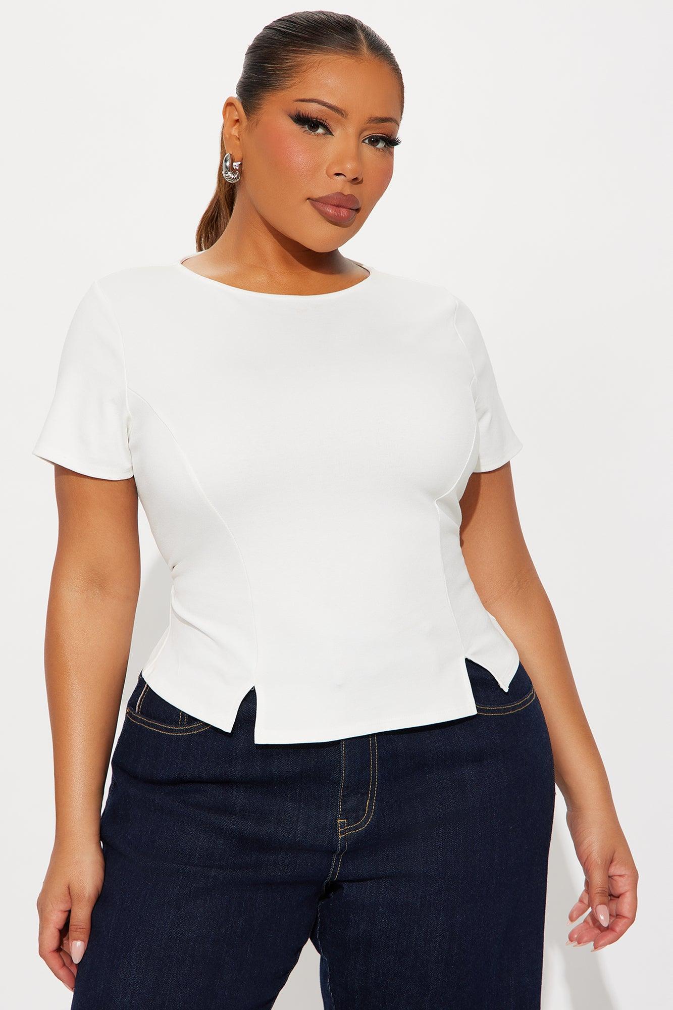 Leola Short Sleeve Top - White Female Product Image