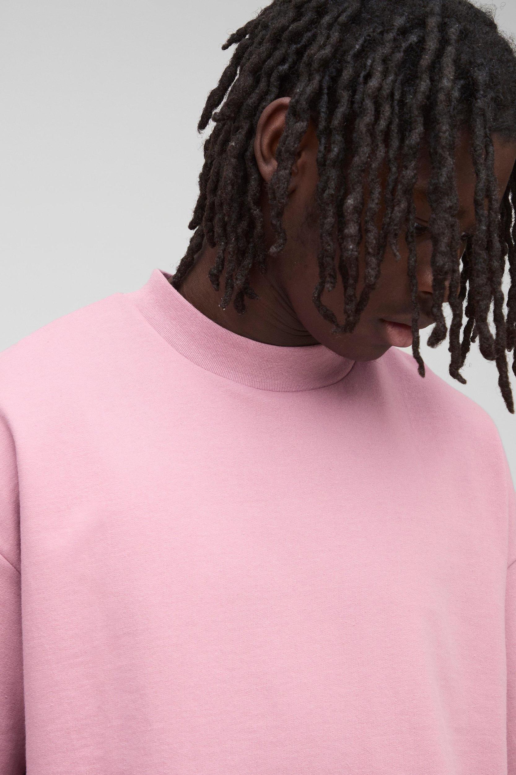 Oversized Boxy Extended Neck Heavyweight T-Shirt | boohooMAN USA Product Image