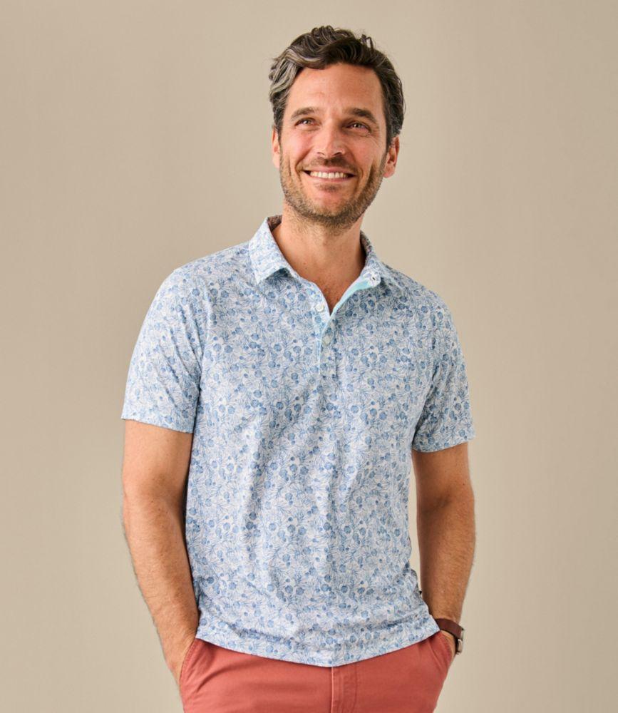 Men's Comfort Stretch Performance® Party Polo, Slightly Fitted, Short-Sleeve, Print Product Image