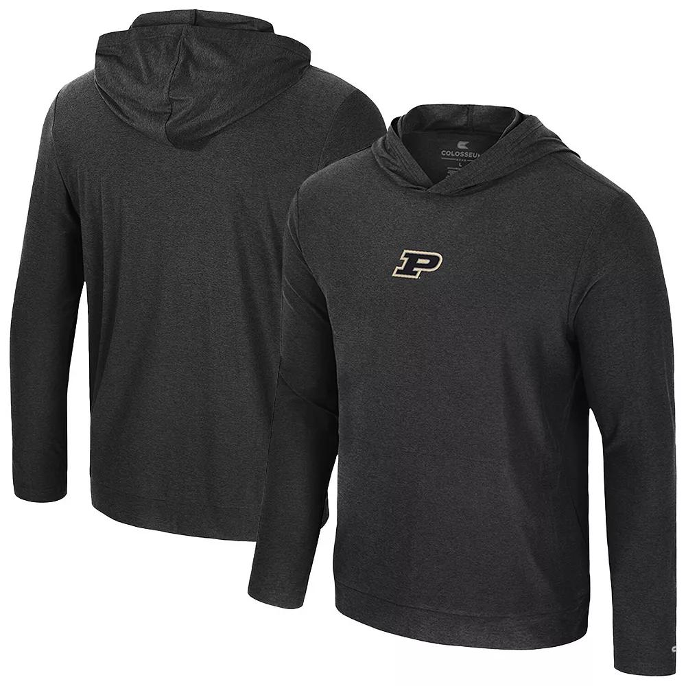 Men's Colosseum Black Purdue Boilermakers Long Sleeve T-Shirt Hoodie, Size: Large Product Image