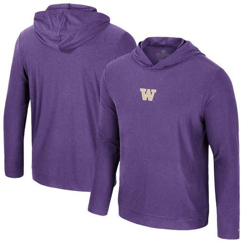 Men's Colosseum Purple LSU Tigers Long Sleeve T-Shirt Hoodie, Size: Large Product Image