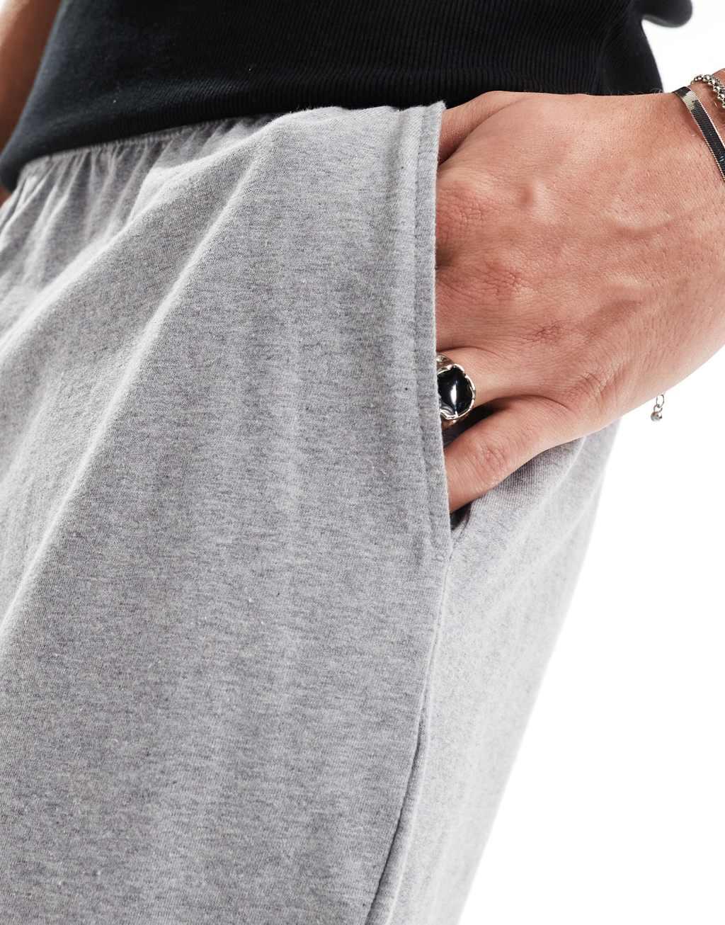 ASOS DESIGN jersey lounge short in gray heather Product Image