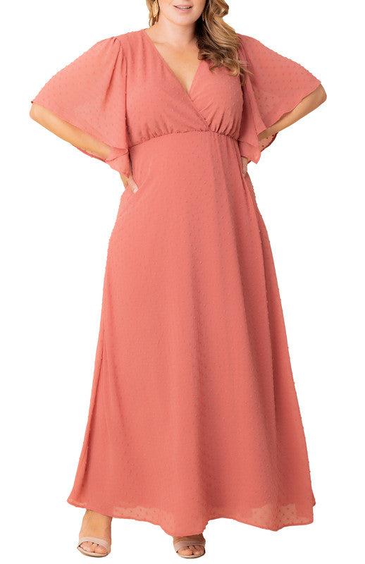 Carmella Flutter Sleeve Gown - Plus Product Image