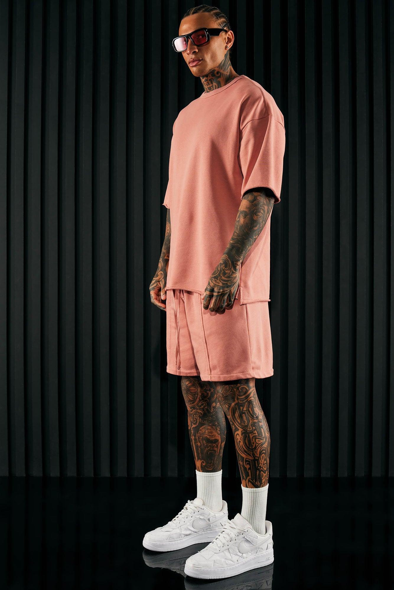 I Like How It Looks Terry Shorts - Mauve Product Image