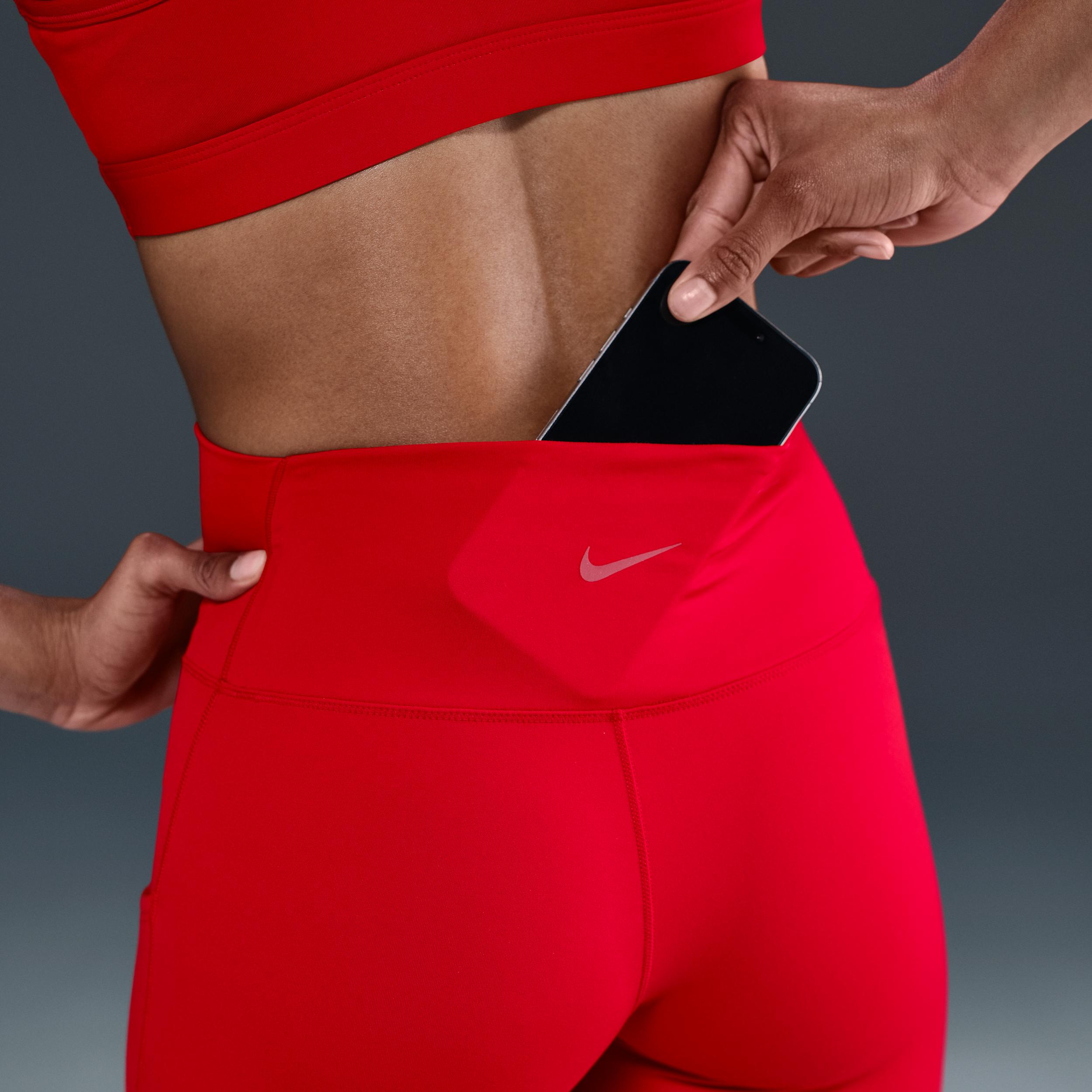 Nike Womens One High-Waisted 8 Biker Shorts with Pockets | FZ6758-657 Product Image