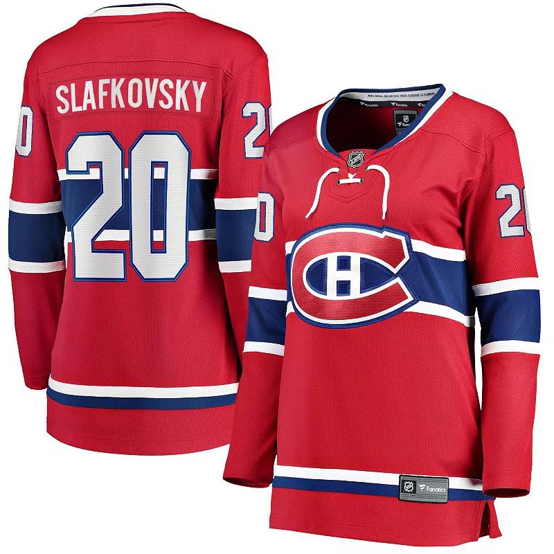 Women's Fanatics Juraj Slafkovsky Red Montreal Canadiens Home Premier Breakaway Player Jersey,  Product Image