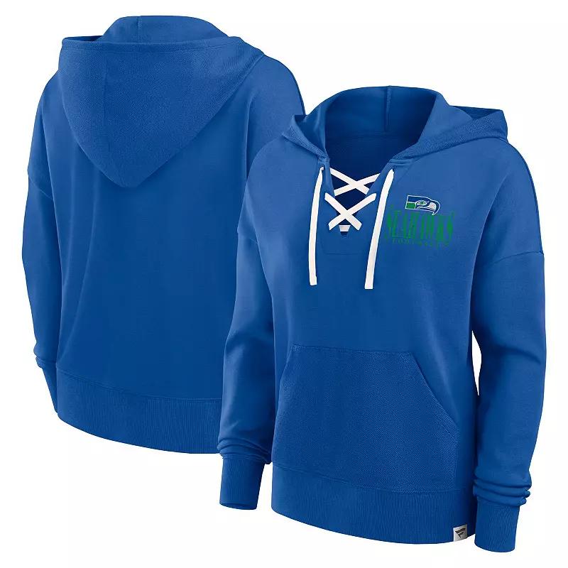 Women's Fanatics Royal Dallas Cowboys Blitz Left Lace-Up Pullover Hoodie,  Product Image