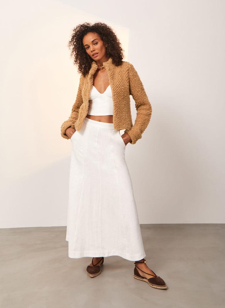 Knit Mila Short Jacket - Caramel Product Image