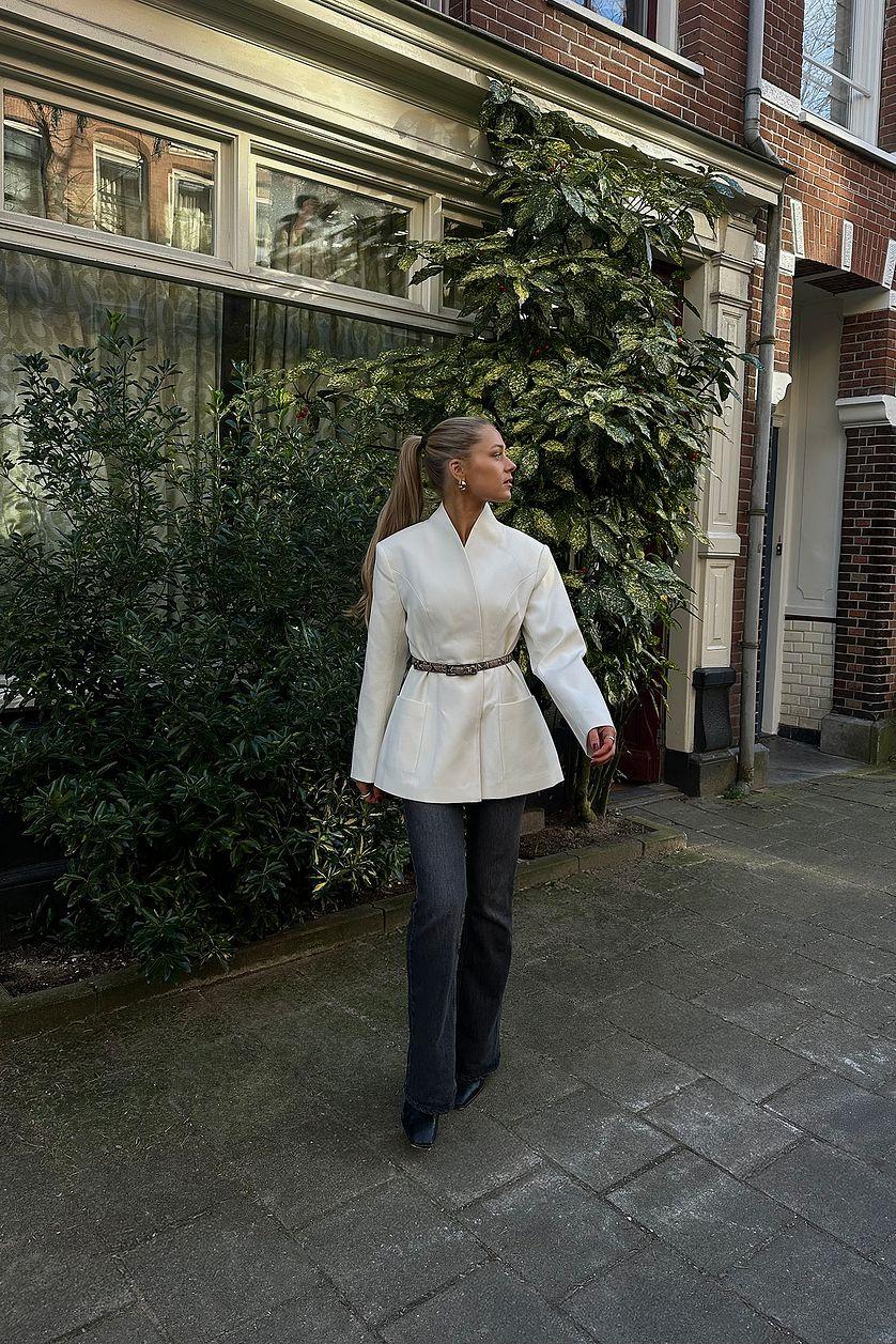 High Waist Flared Denim Product Image