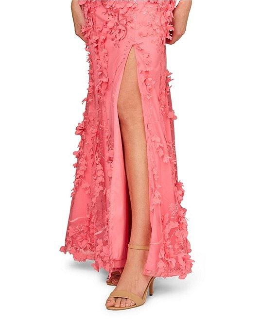 Aidan Mattox V-Neck Sleeveless Front Slit Gown Product Image