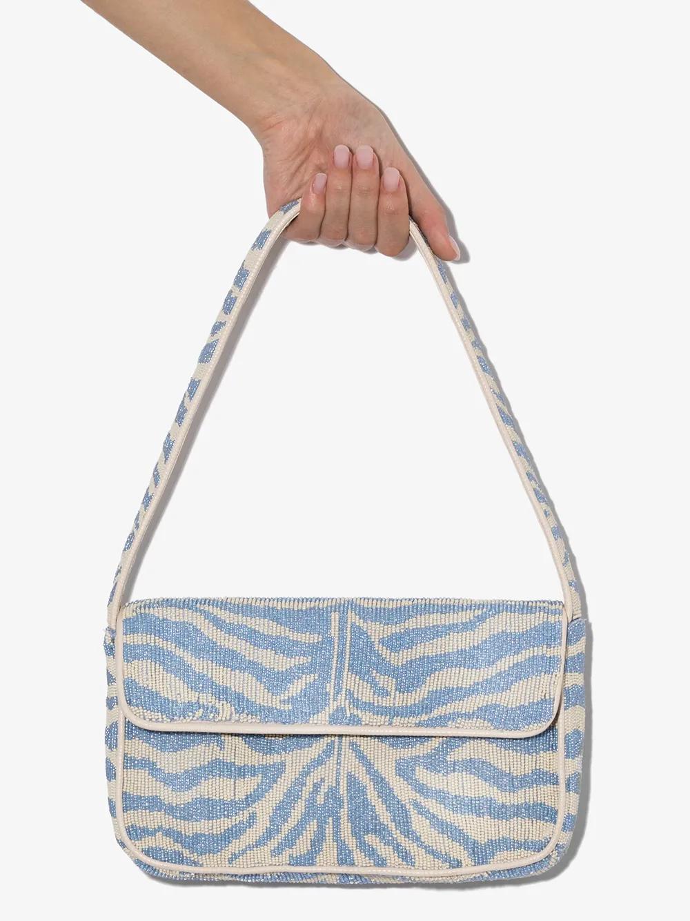Tommy beaded zebra pattern shoulder bag Product Image