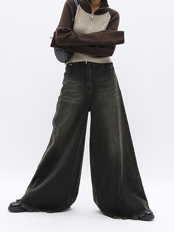 Knit Contrast Color High Neck Cardigan Product Image