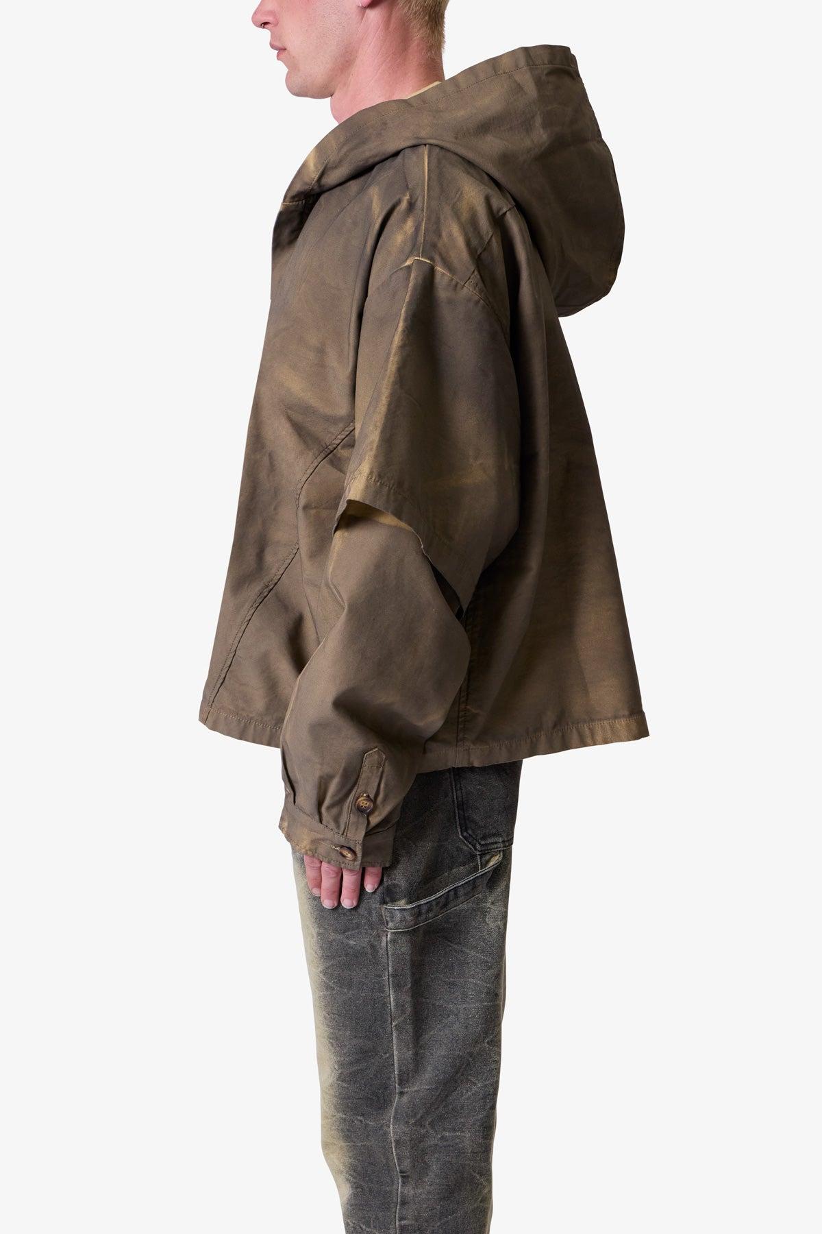 Oiled Hunting Poncho Jacket - Tan Product Image