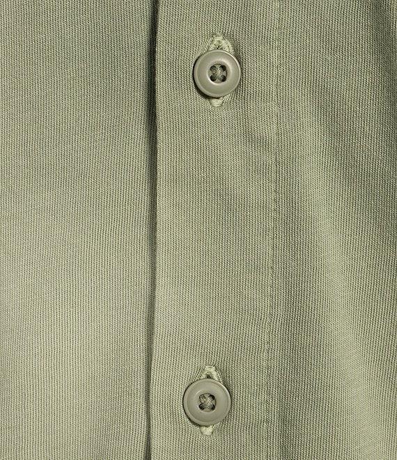 Cremieux Premium Denim Solid Charaix Coat Front Knit Shirt Product Image