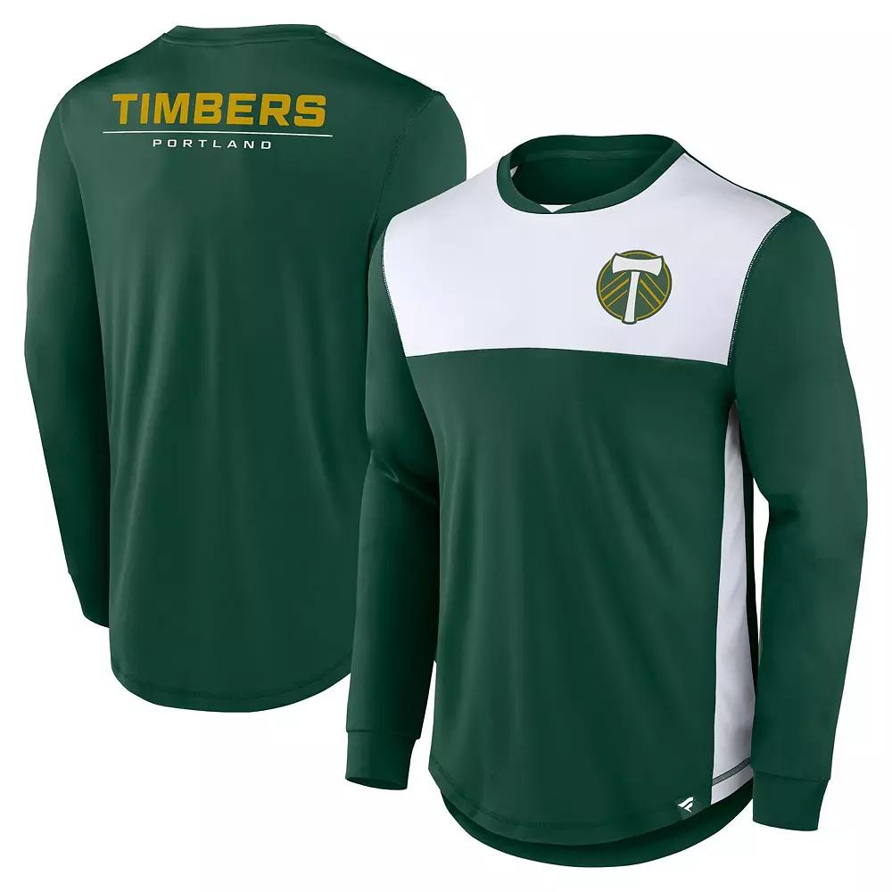 Men's Fanatics Green Portland Timbers Mid Goal Long Sleeve T-Shirt,  Product Image