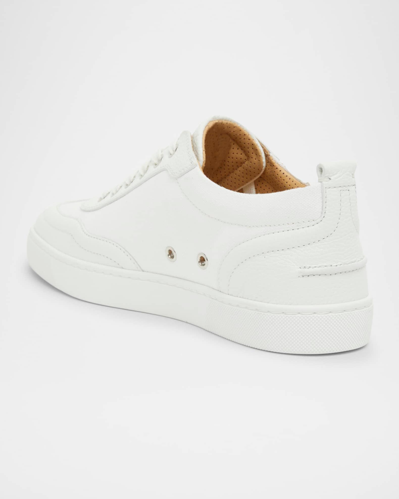 Men's Retero Canvas and Leather Low-Top Sneakers Product Image