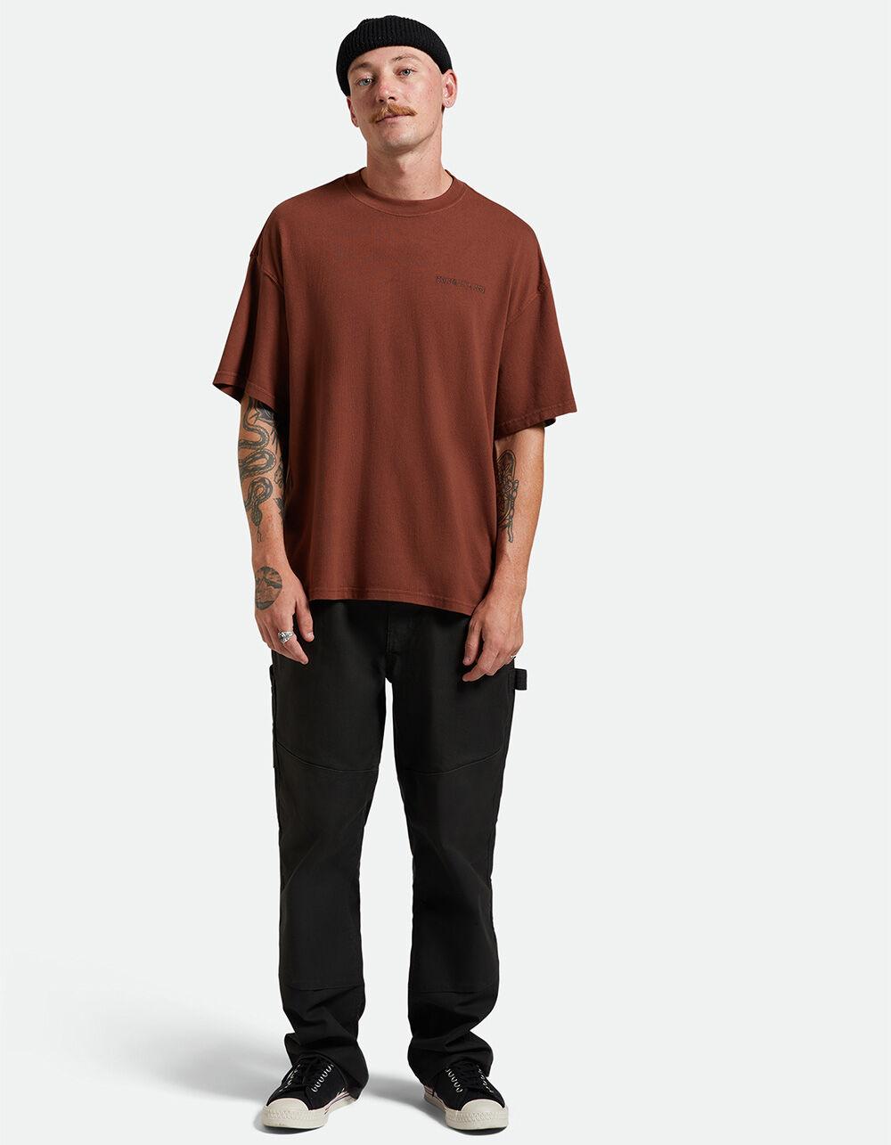 BRIXTON Quality Goods Mens Relaxed Knit Shirt - BROWN Product Image